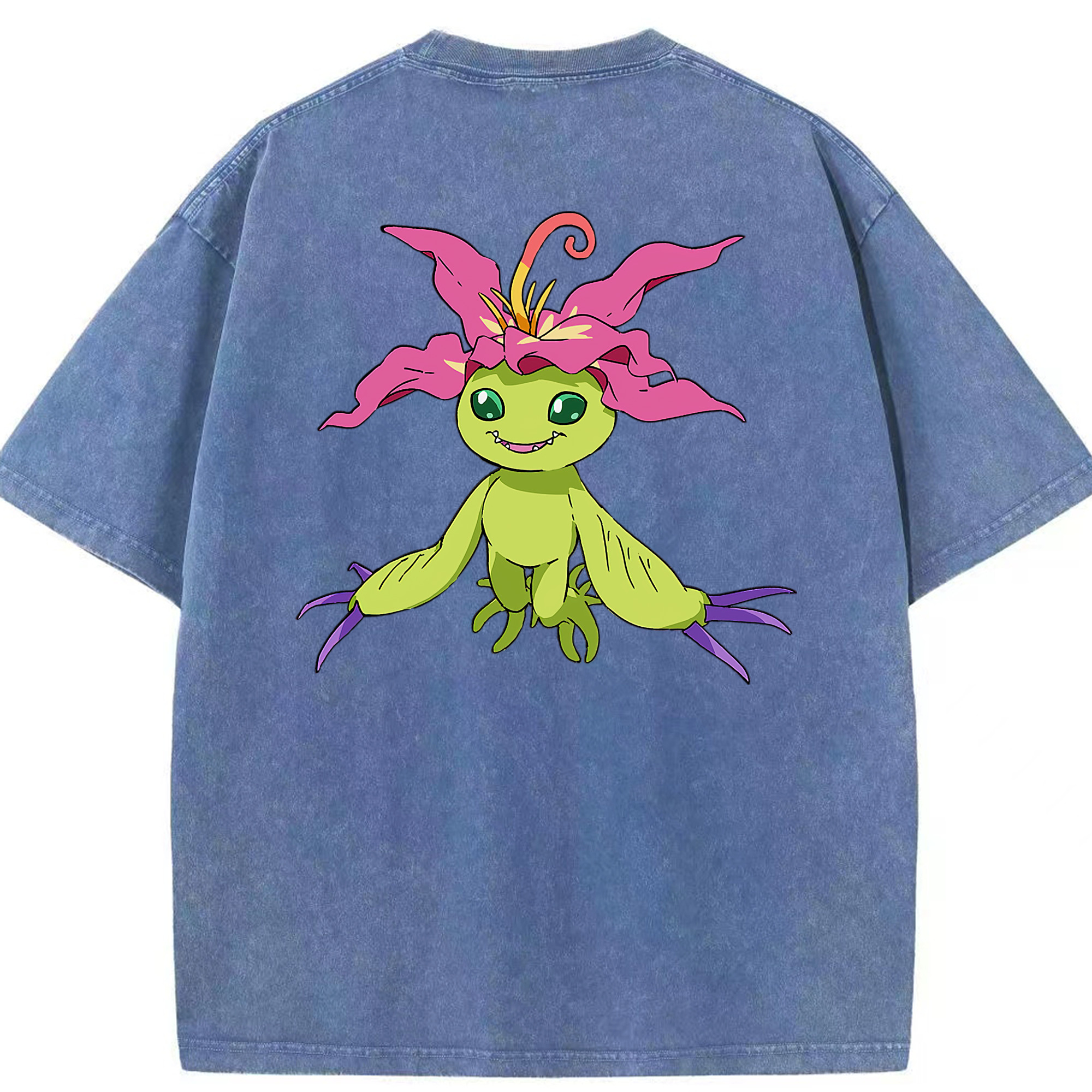 （画像用） Digimon デジタルモンスター/デジモン 綿100% ヴィンテージ風 半袖Tシャツ（背面プリント）
