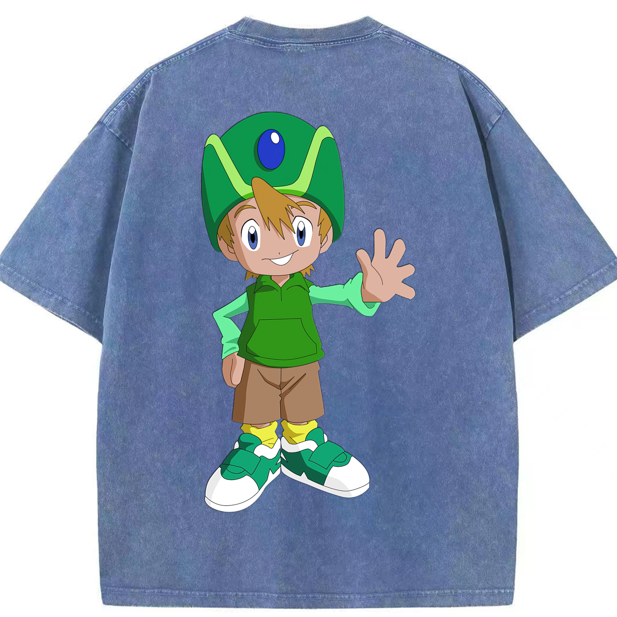 （画像用） Digimon デジタルモンスター/デジモン 綿100% ヴィンテージ風 半袖Tシャツ（背面プリント）