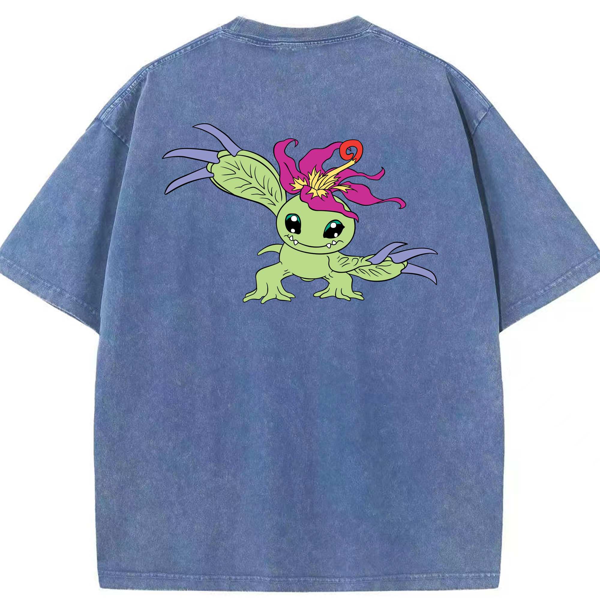 （画像用） Digimon デジタルモンスター/デジモン 綿100% ヴィンテージ風 半袖Tシャツ（背面プリント）