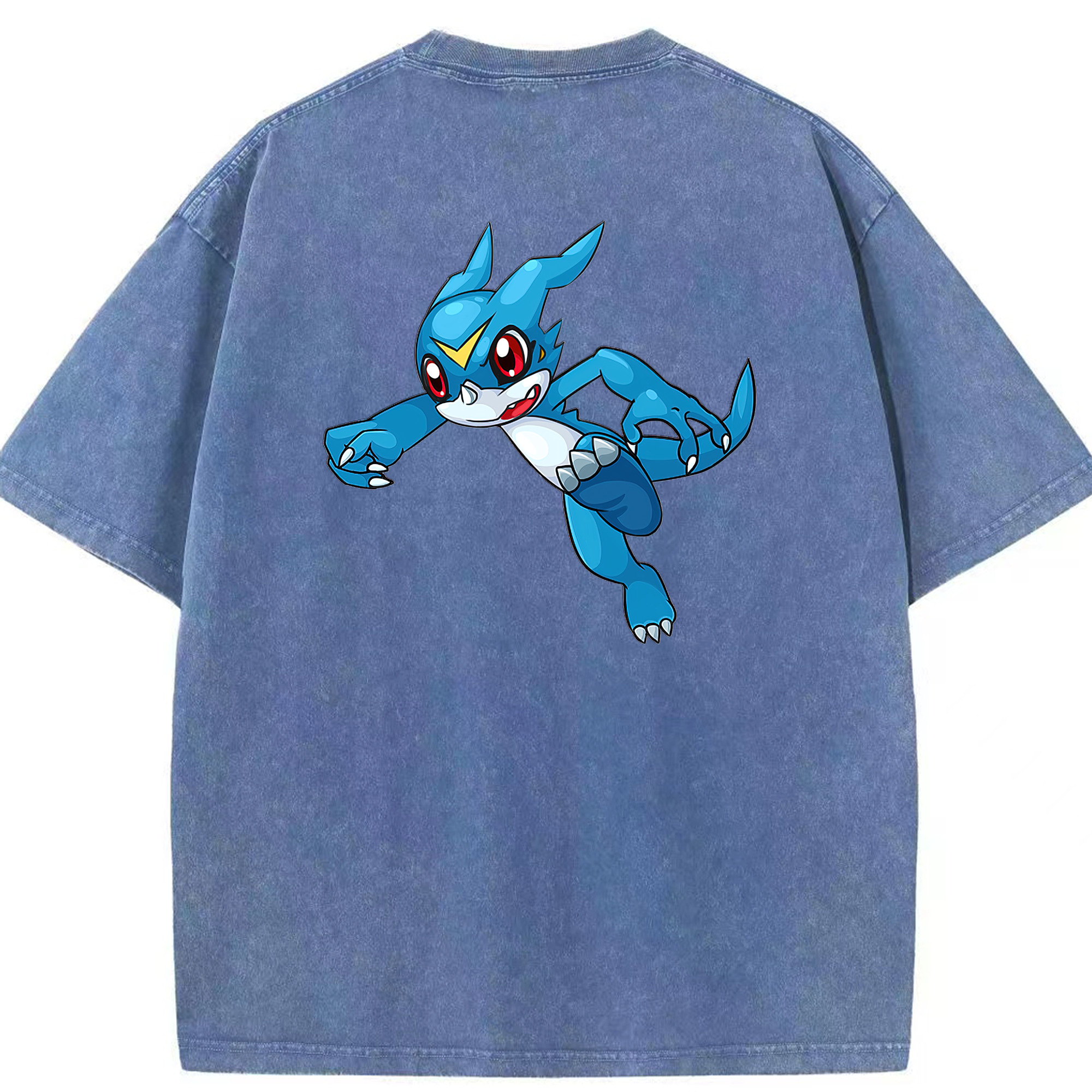 （画像用） Digimon デジタルモンスター/デジモン 綿100% ヴィンテージ風 半袖Tシャツ（背面プリント）