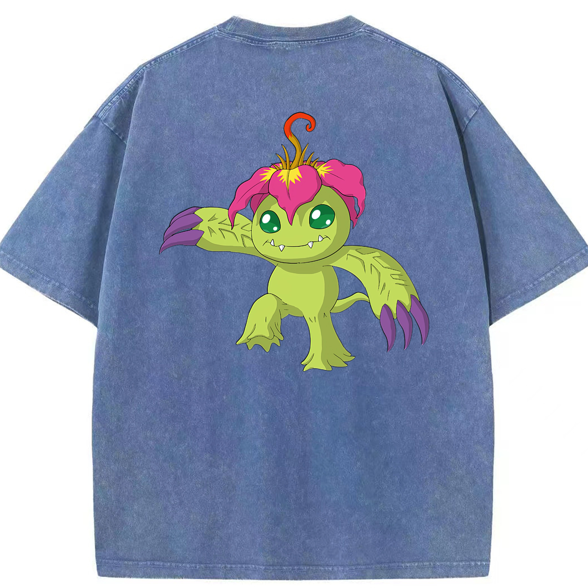 （画像用） Digimon デジタルモンスター/デジモン 綿100% ヴィンテージ風 半袖Tシャツ（背面プリント）