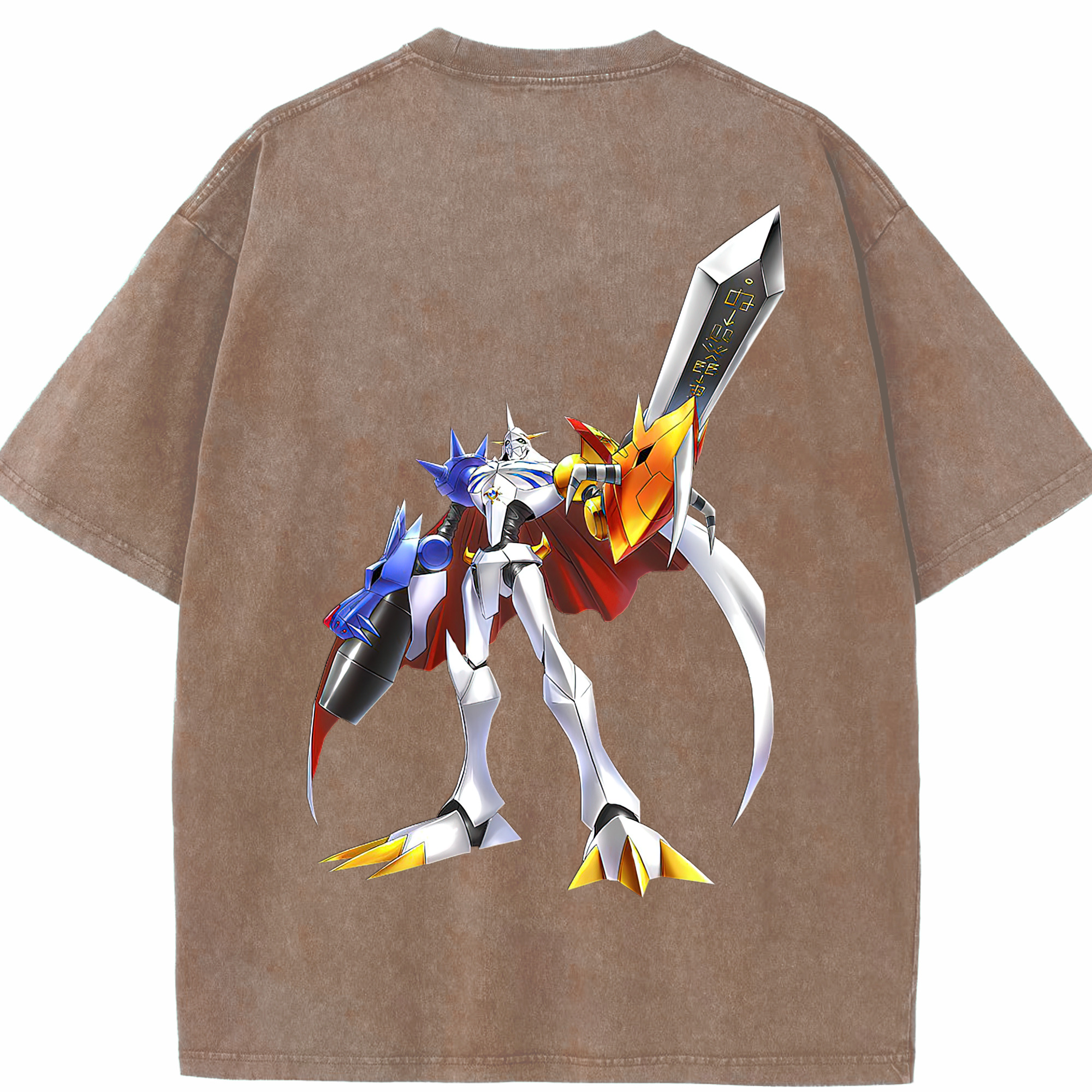 （画像用） Digimon デジタルモンスター/デジモン 綿100% ヴィンテージ風 半袖Tシャツ（背面プリント）
