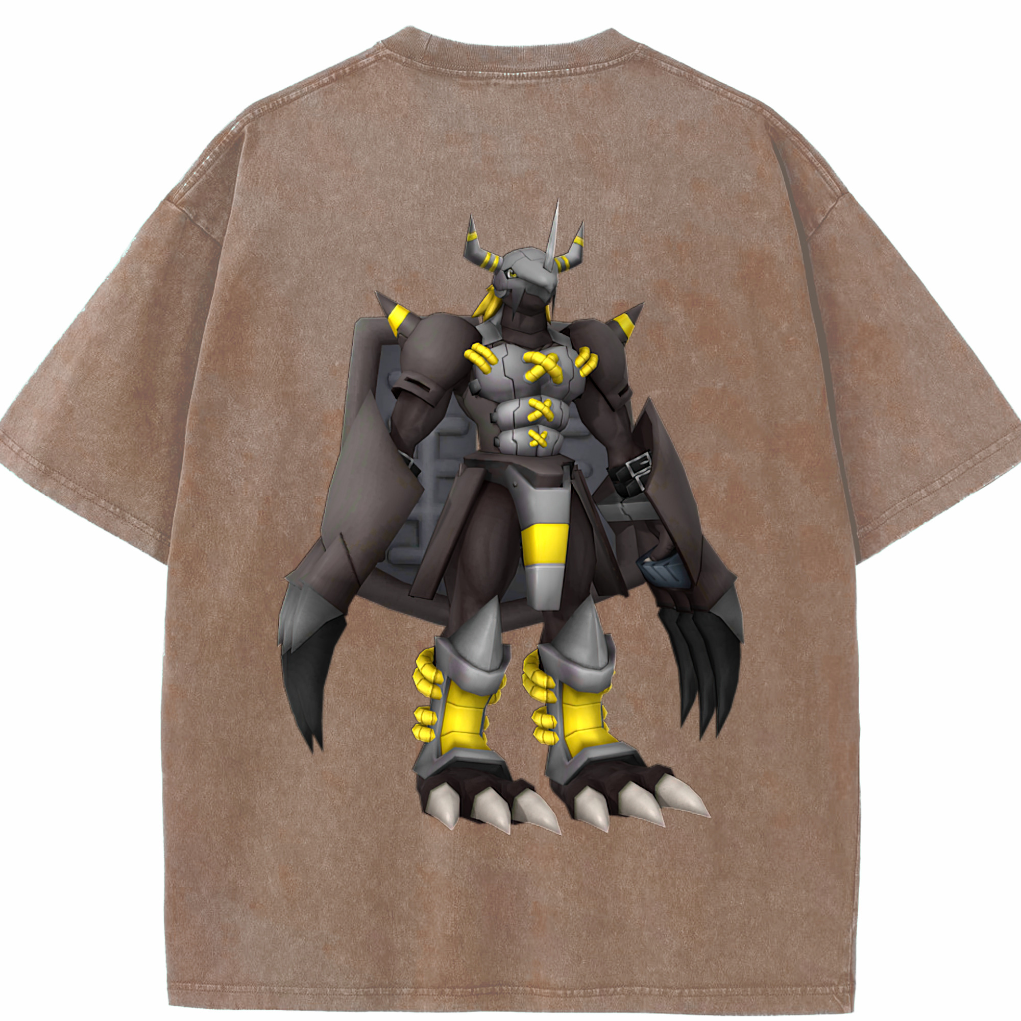 （画像用） Digimon デジタルモンスター/デジモン 綿100% ヴィンテージ風 半袖Tシャツ（背面プリント）