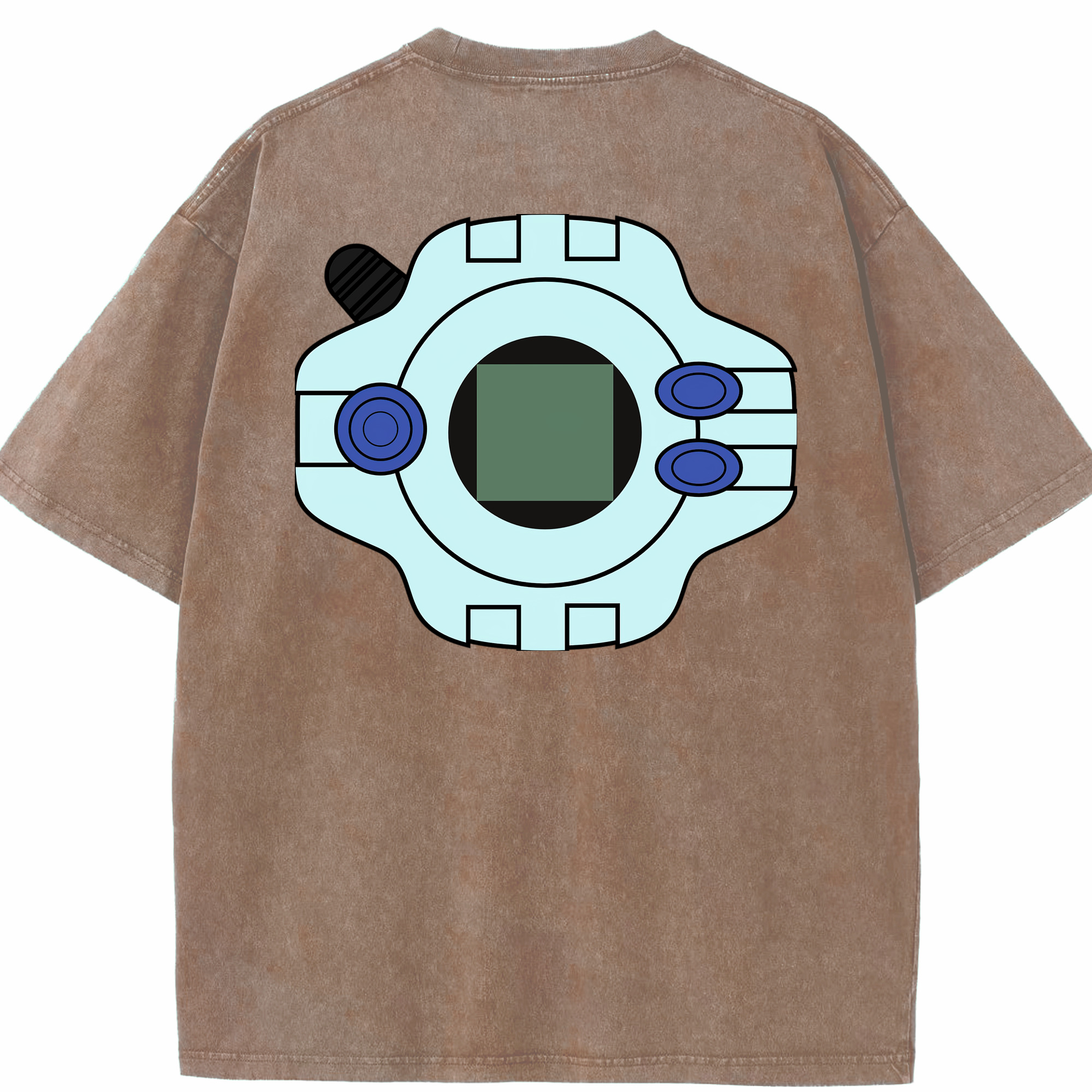 （画像用） Digimon デジタルモンスター/デジモン 綿100% ヴィンテージ風 半袖Tシャツ（背面プリント）