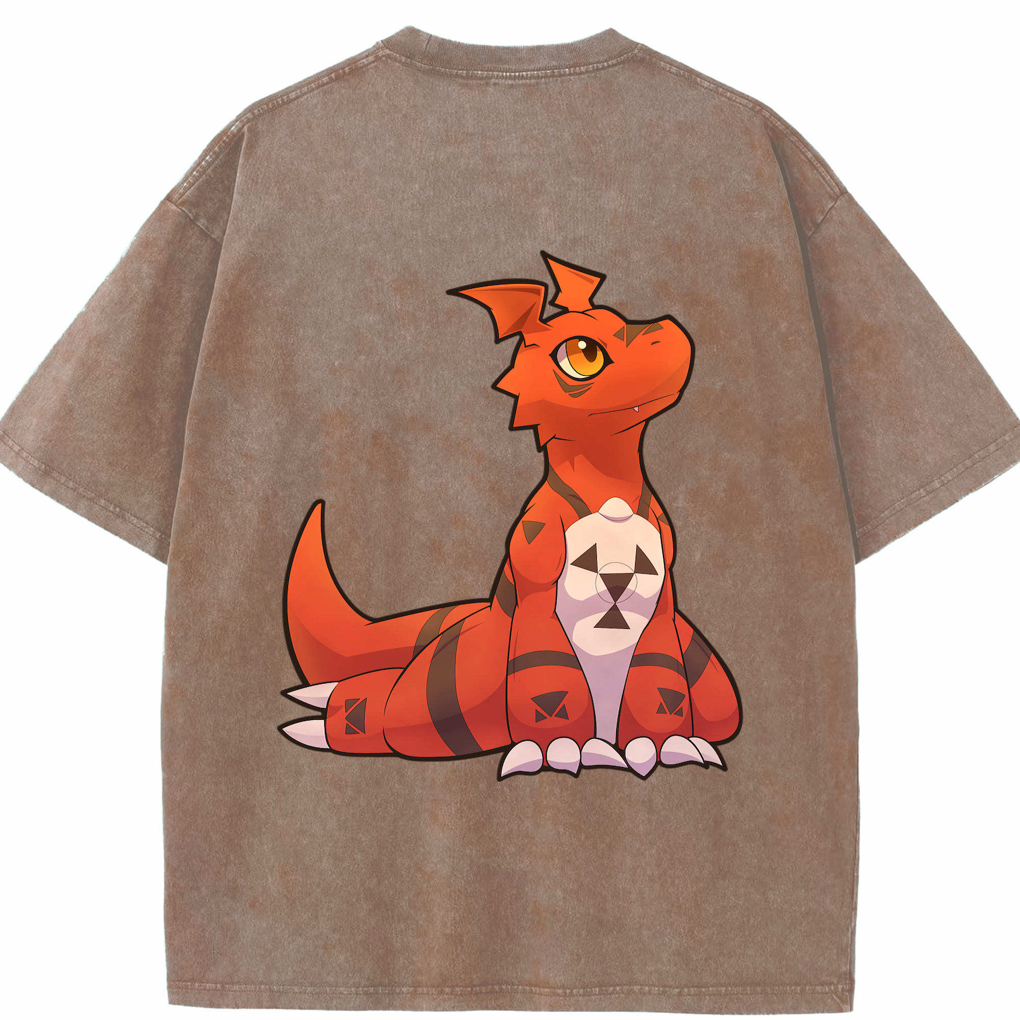 （画像用） Digimon デジタルモンスター/デジモン 綿100% ヴィンテージ風 半袖Tシャツ（背面プリント）