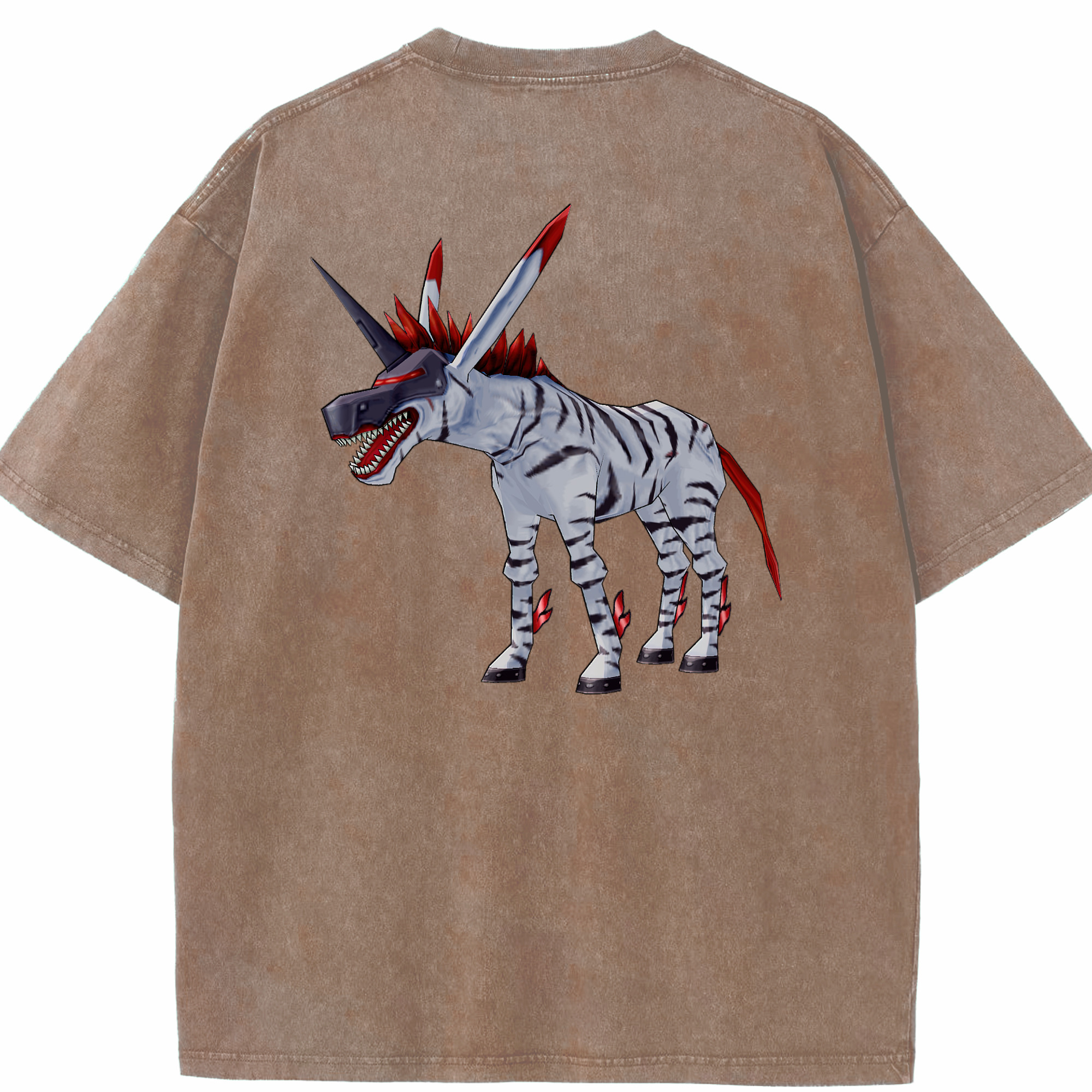 （画像用） Digimon デジタルモンスター/デジモン 綿100% ヴィンテージ風 半袖Tシャツ（背面プリント）