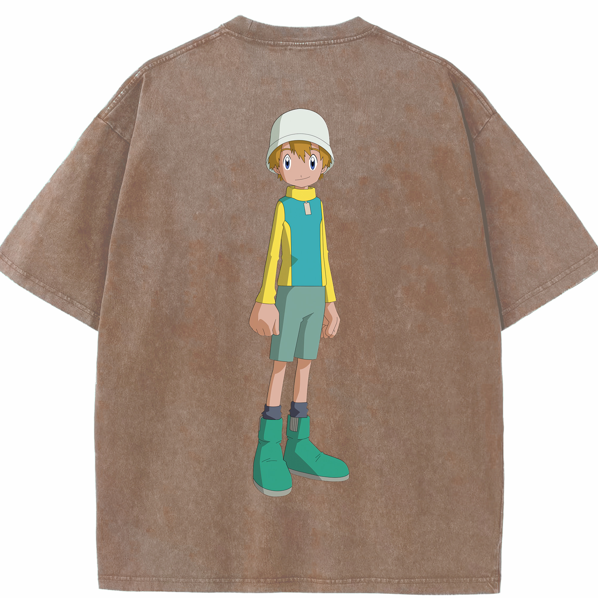 （画像用） Digimon デジタルモンスター/デジモン 綿100% ヴィンテージ風 半袖Tシャツ（背面プリント）