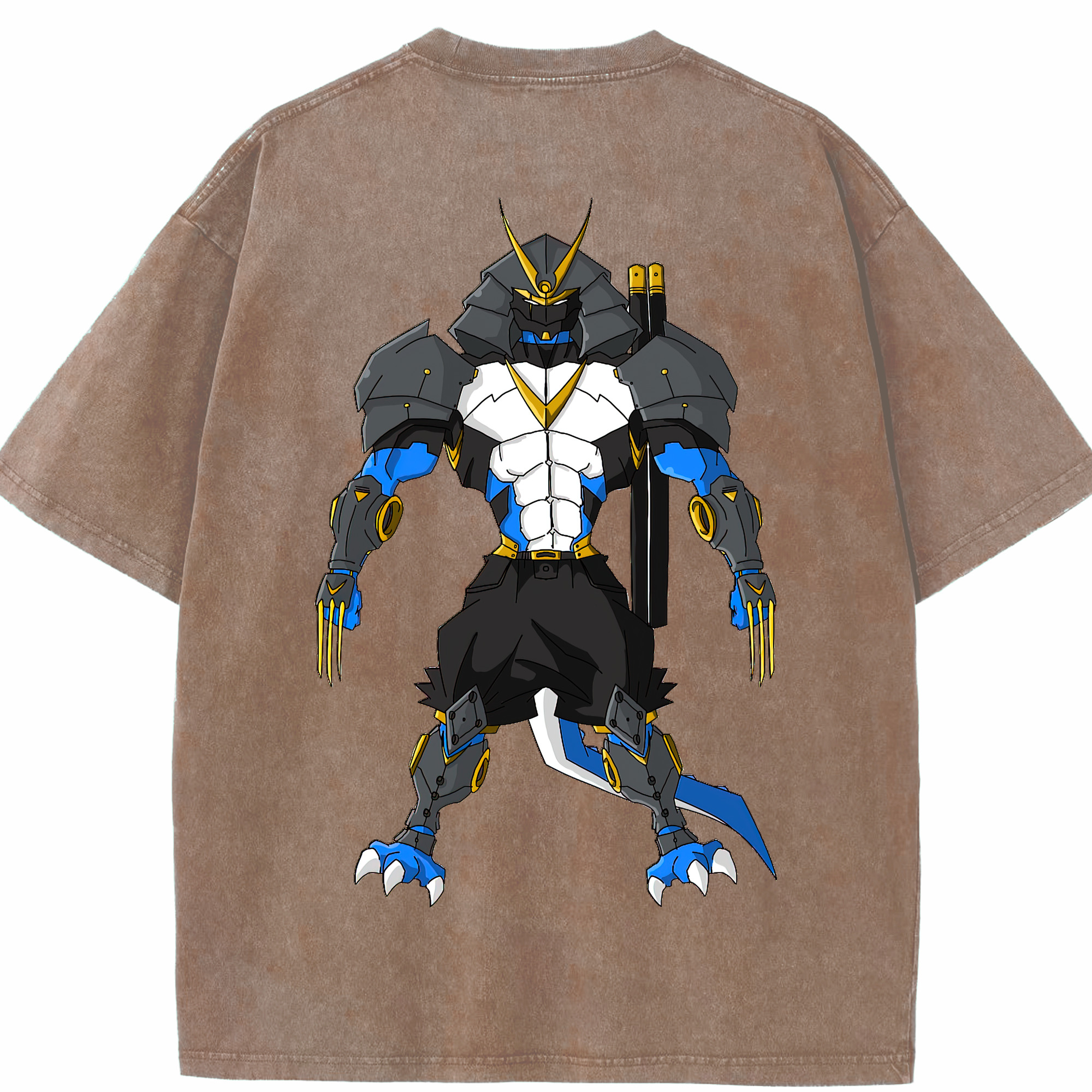 （画像用） Digimon デジタルモンスター/デジモン 綿100% ヴィンテージ風 半袖Tシャツ（背面プリント）