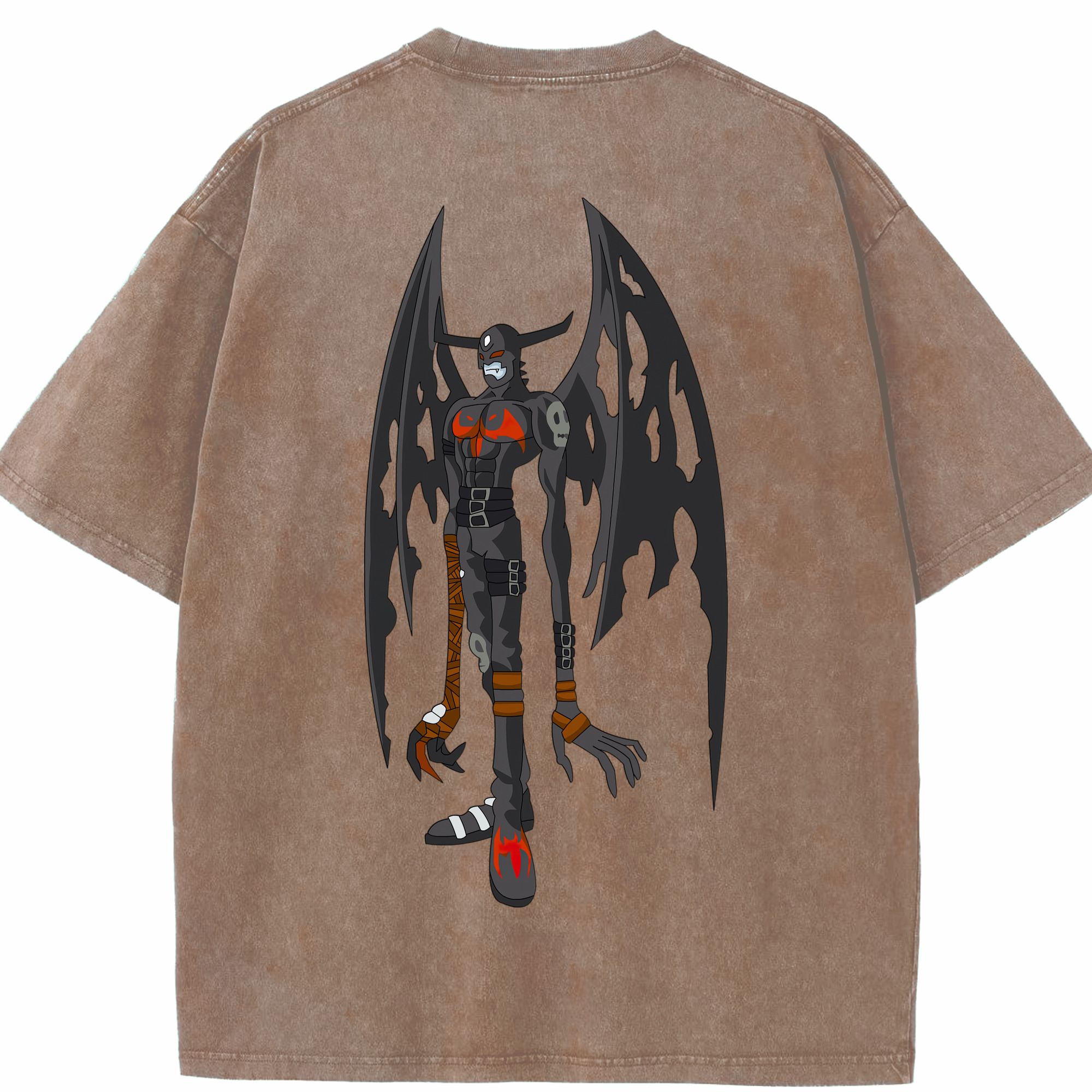 （画像用） Digimon デジタルモンスター/デジモン 綿100% ヴィンテージ風 半袖Tシャツ（背面プリント）