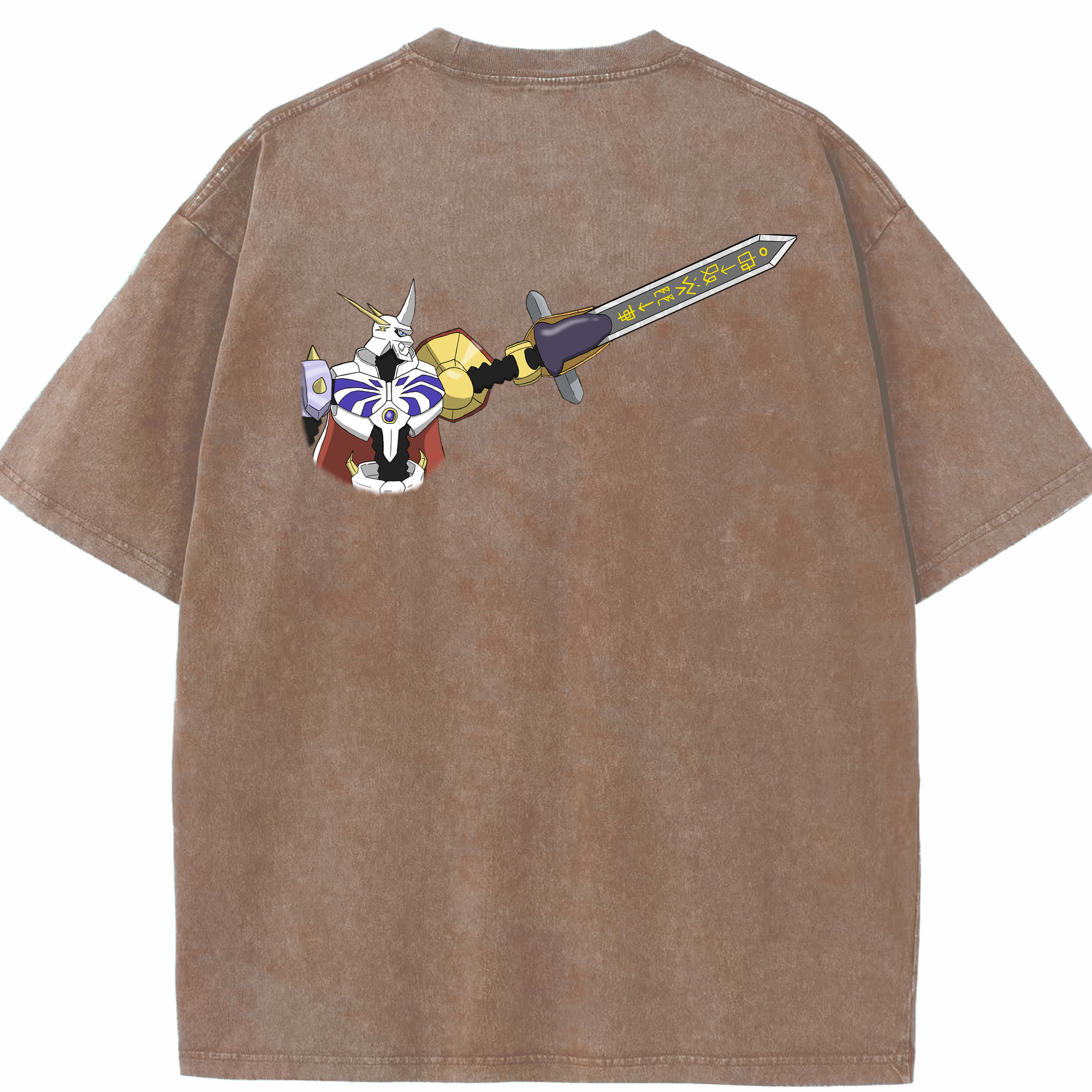 （画像用） Digimon デジタルモンスター/デジモン 綿100% ヴィンテージ風 半袖Tシャツ（背面プリント）