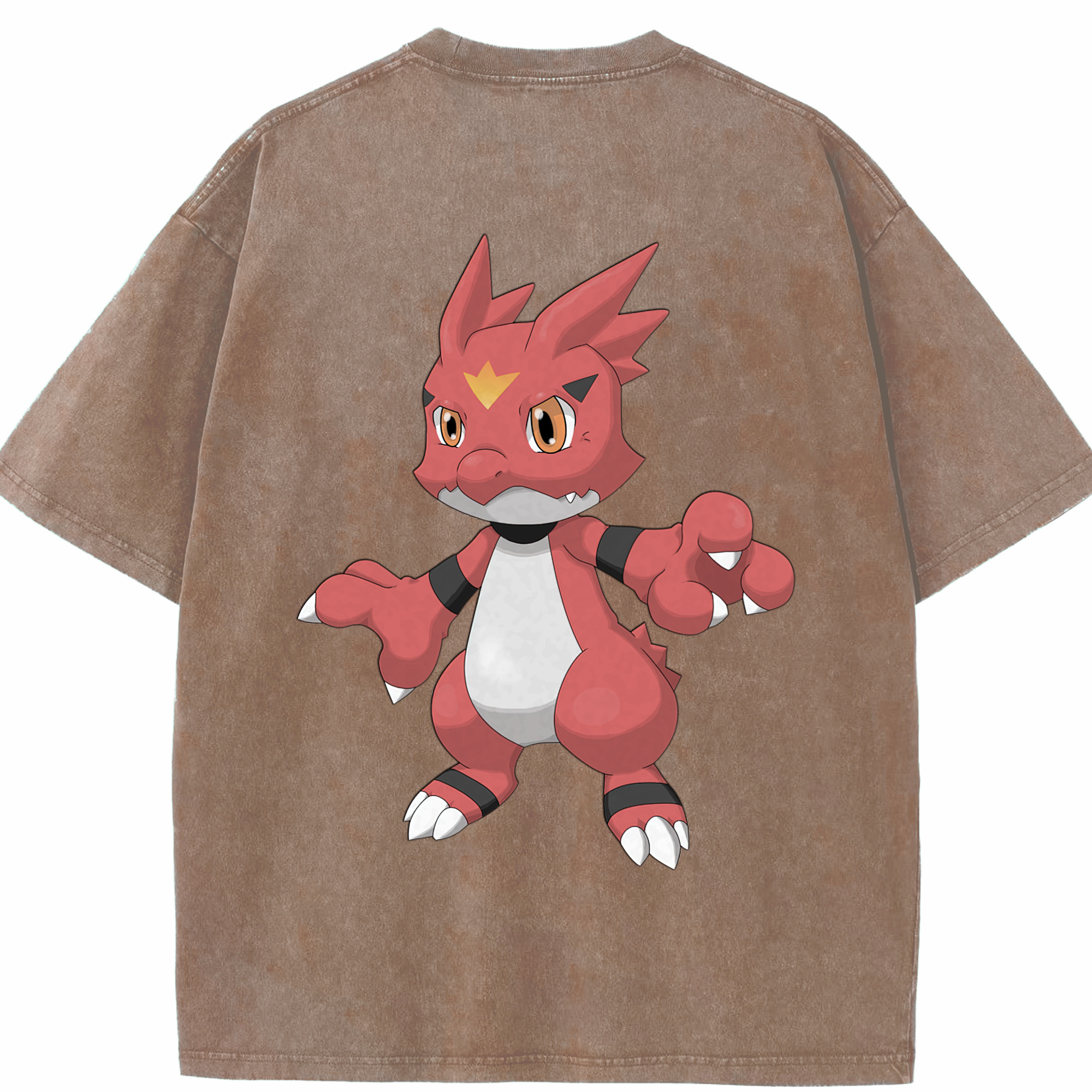 （画像用） Digimon デジタルモンスター/デジモン 綿100% ヴィンテージ風 半袖Tシャツ（背面プリント）