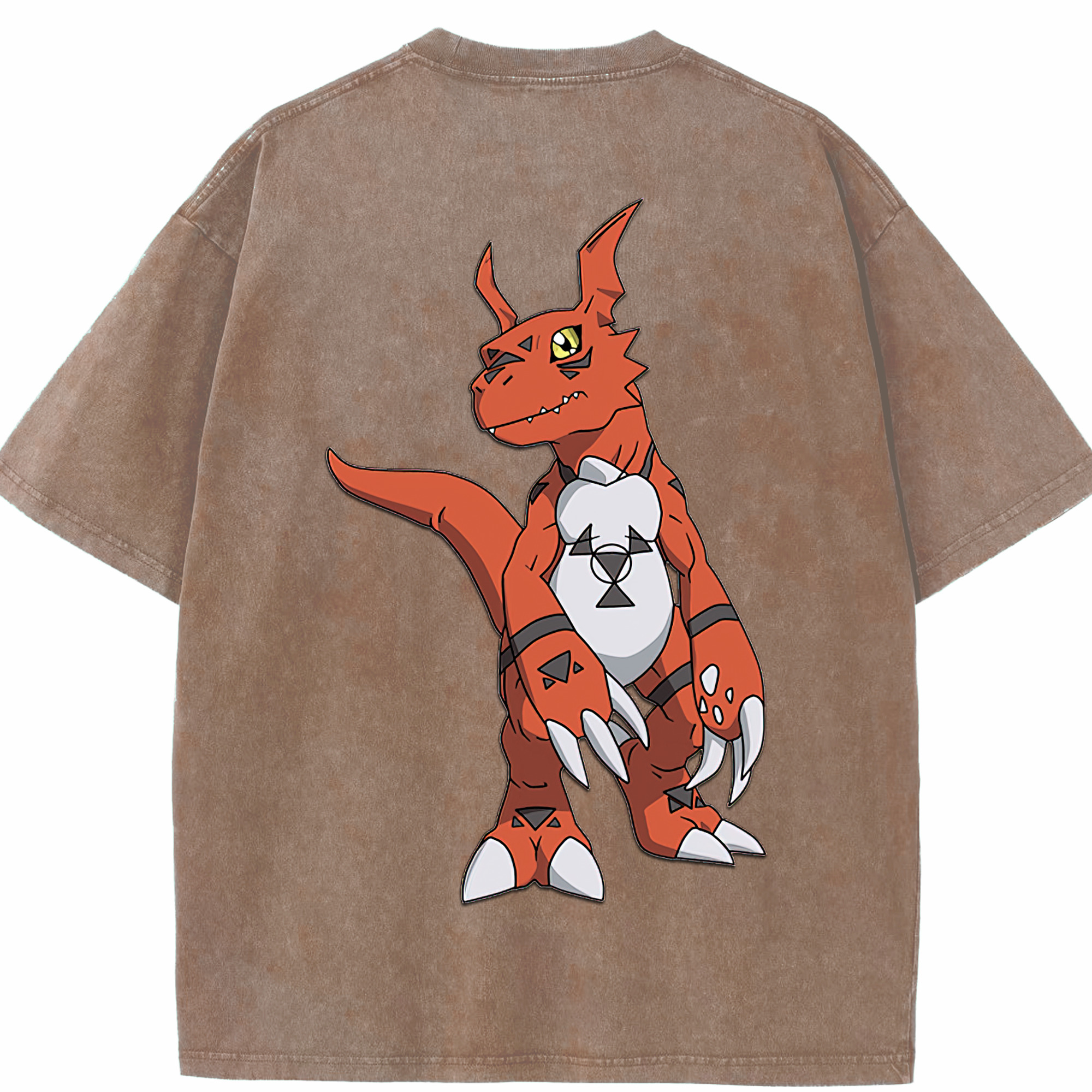 （画像用） Digimon デジタルモンスター/デジモン 綿100% ヴィンテージ風 半袖Tシャツ（背面プリント）