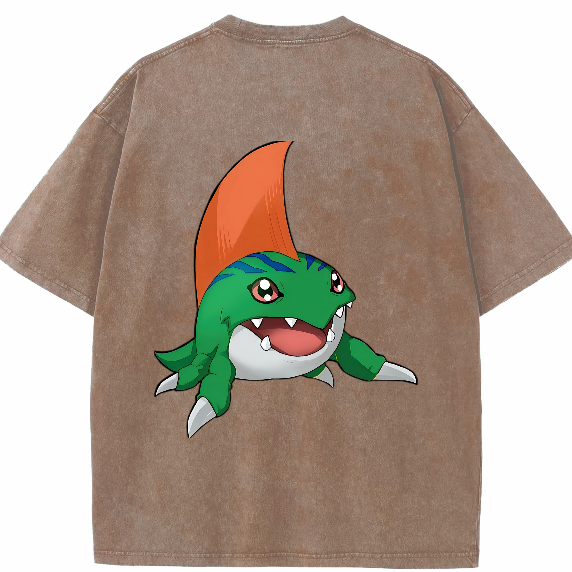（画像用） Digimon デジタルモンスター/デジモン 綿100% ヴィンテージ風 半袖Tシャツ（背面プリント）