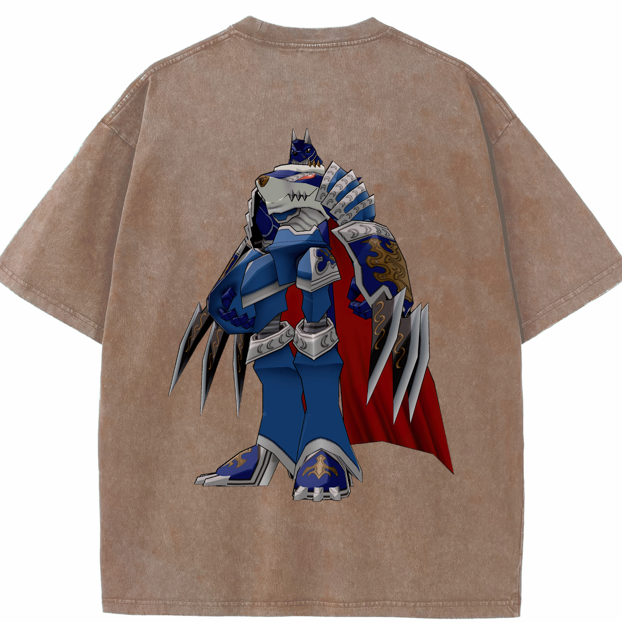 （画像用） Digimon デジタルモンスター/デジモン 綿100% ヴィンテージ風 半袖Tシャツ（背面プリント）