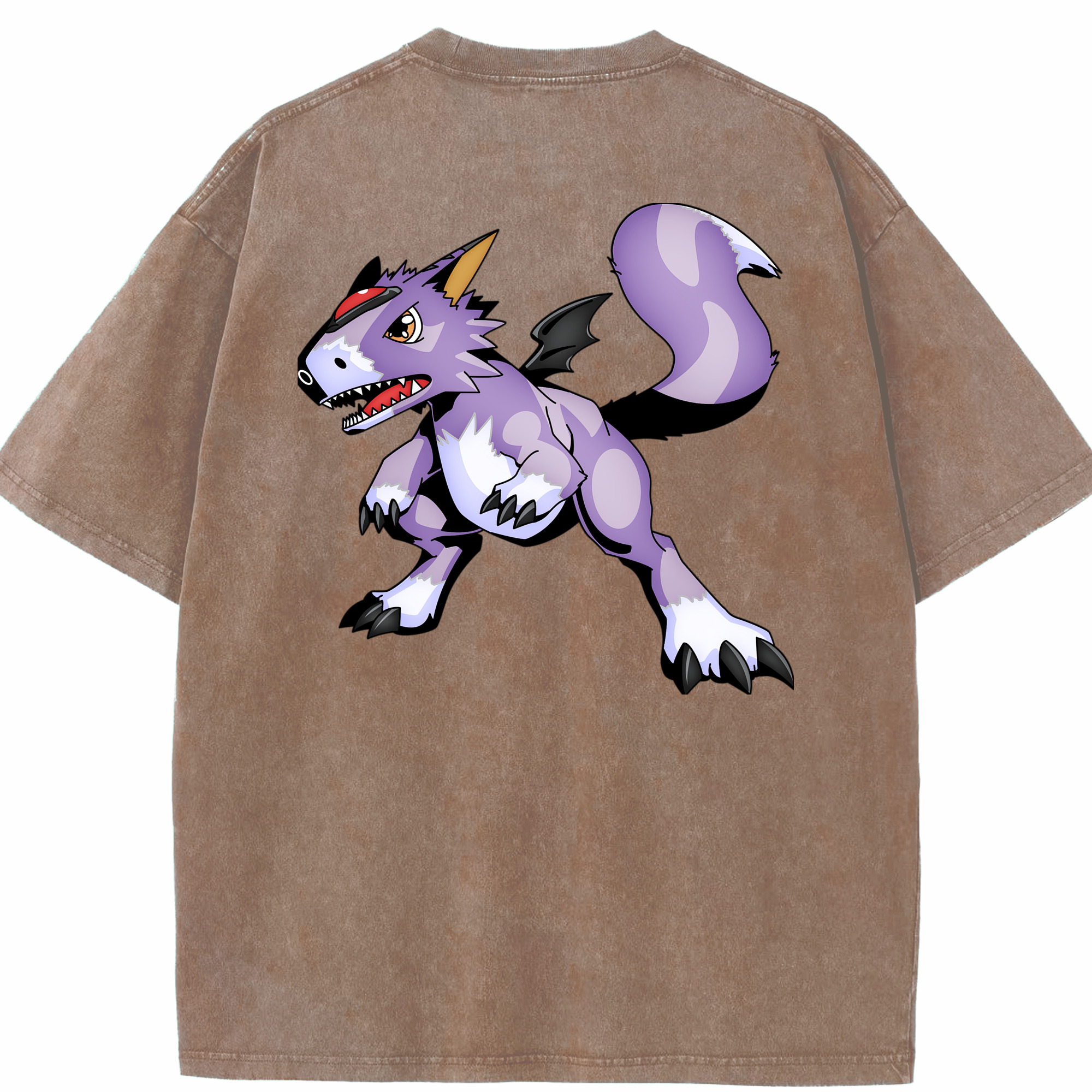 （画像用） Digimon デジタルモンスター/デジモン 綿100% ヴィンテージ風 半袖Tシャツ（背面プリント）