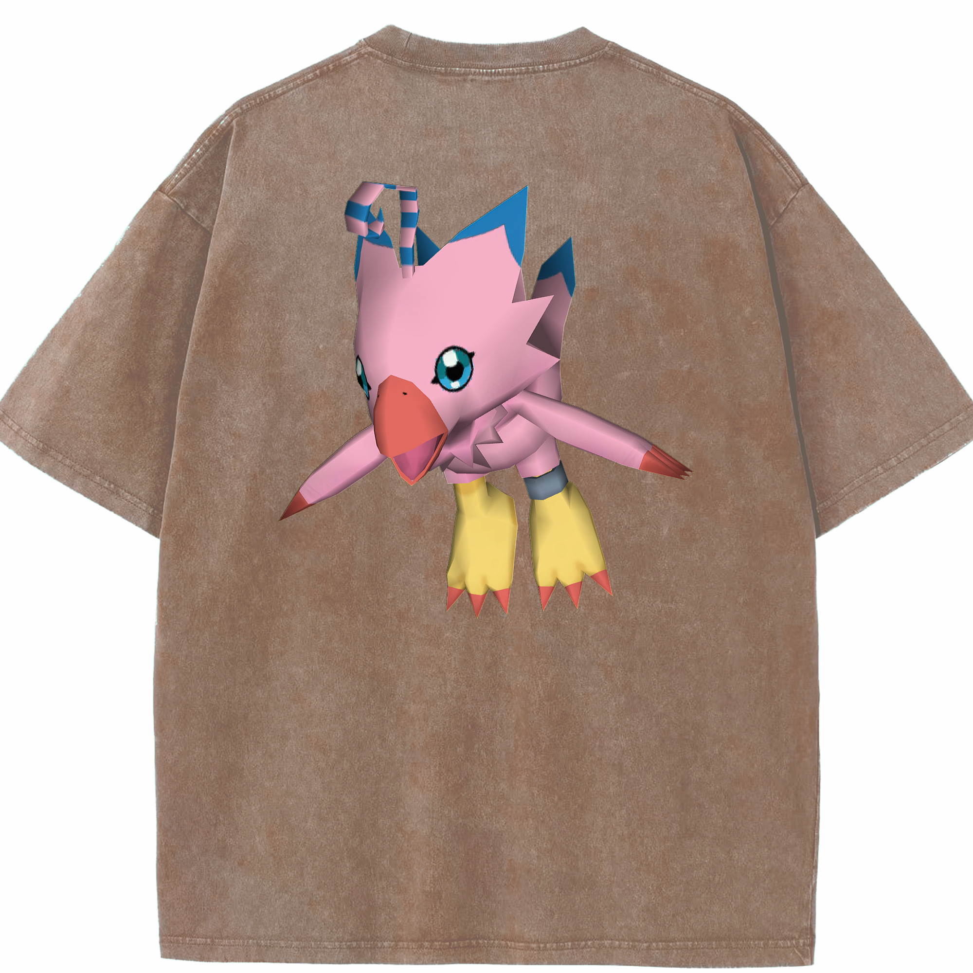 （画像用） Digimon デジタルモンスター/デジモン 綿100% ヴィンテージ風 半袖Tシャツ（背面プリント）