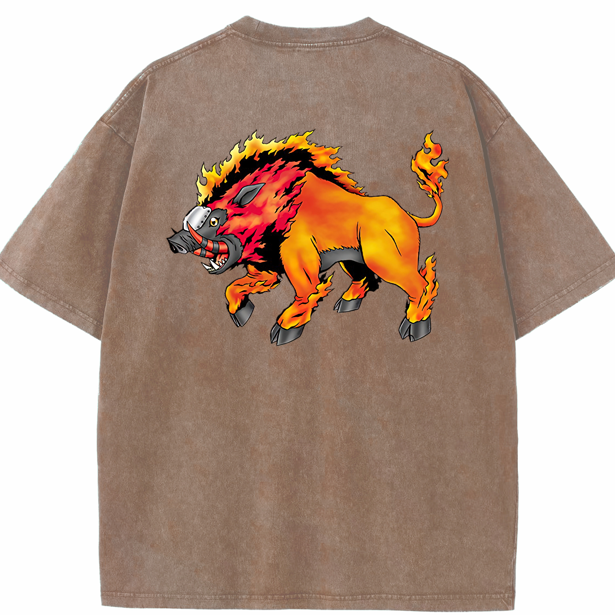 （画像用） Digimon デジタルモンスター/デジモン 綿100% ヴィンテージ風 半袖Tシャツ（背面プリント）
