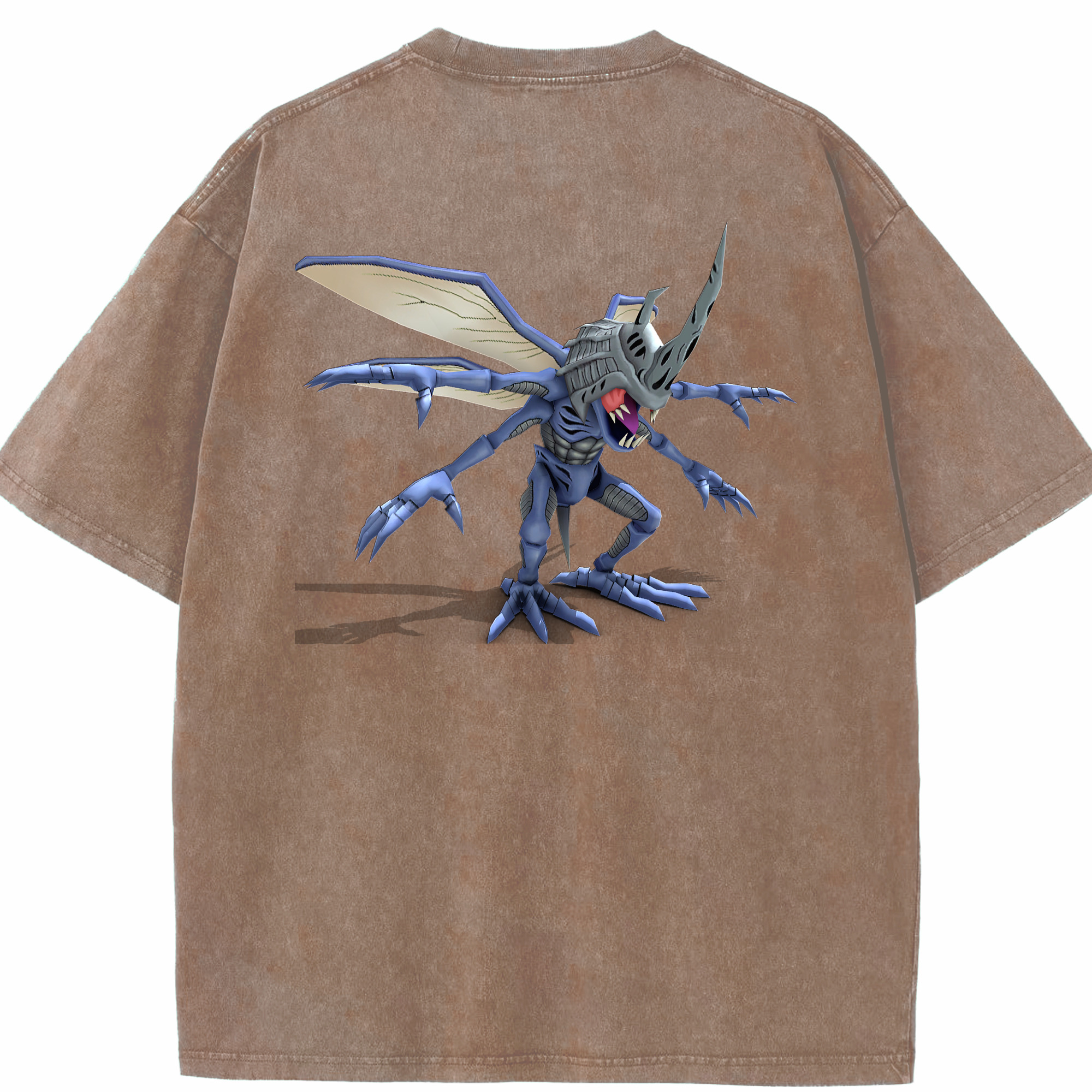（画像用） Digimon デジタルモンスター/デジモン 綿100% ヴィンテージ風 半袖Tシャツ（背面プリント）