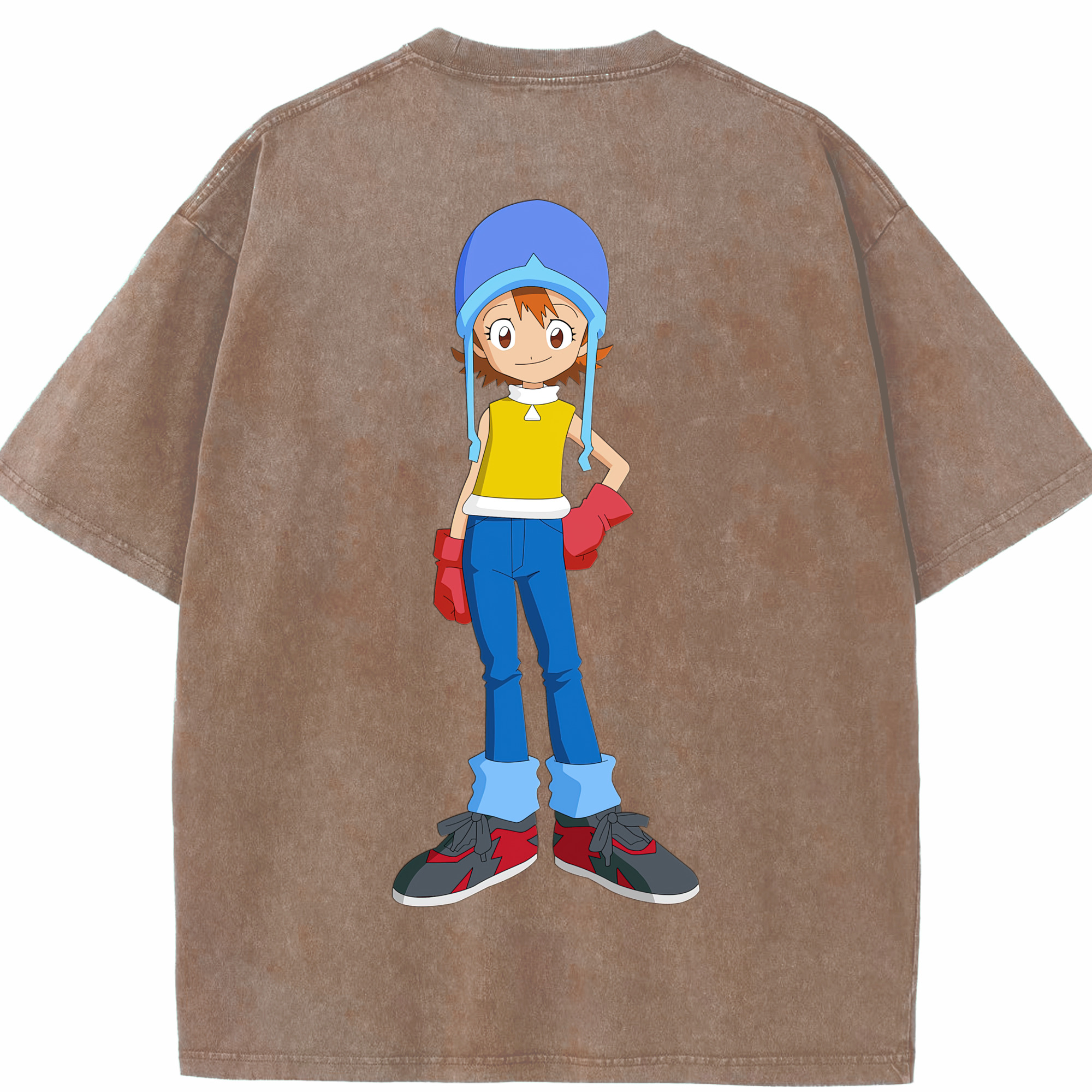 （画像用） Digimon デジタルモンスター/デジモン 綿100% ヴィンテージ風 半袖Tシャツ（背面プリント）