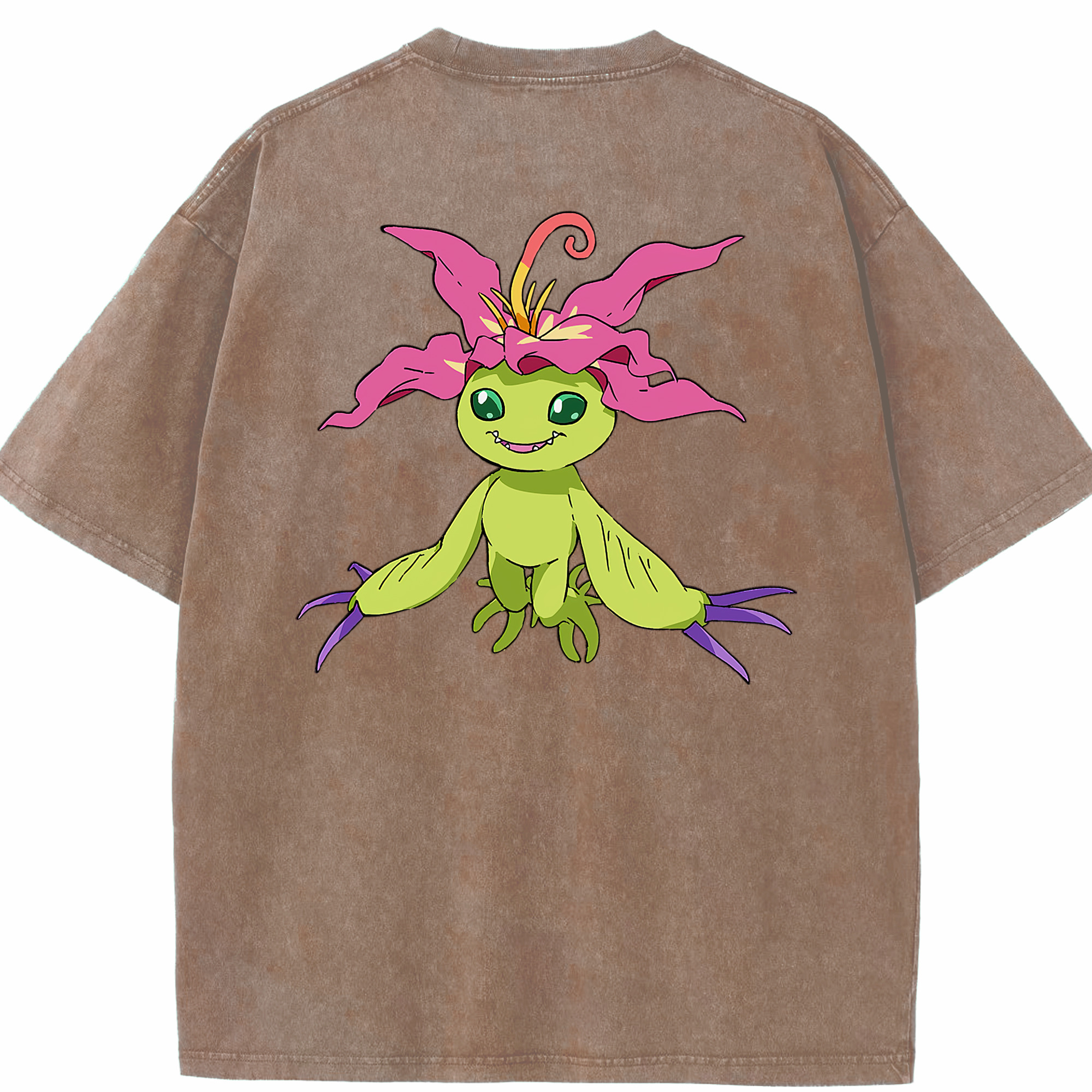（画像用） Digimon デジタルモンスター/デジモン 綿100% ヴィンテージ風 半袖Tシャツ（背面プリント）
