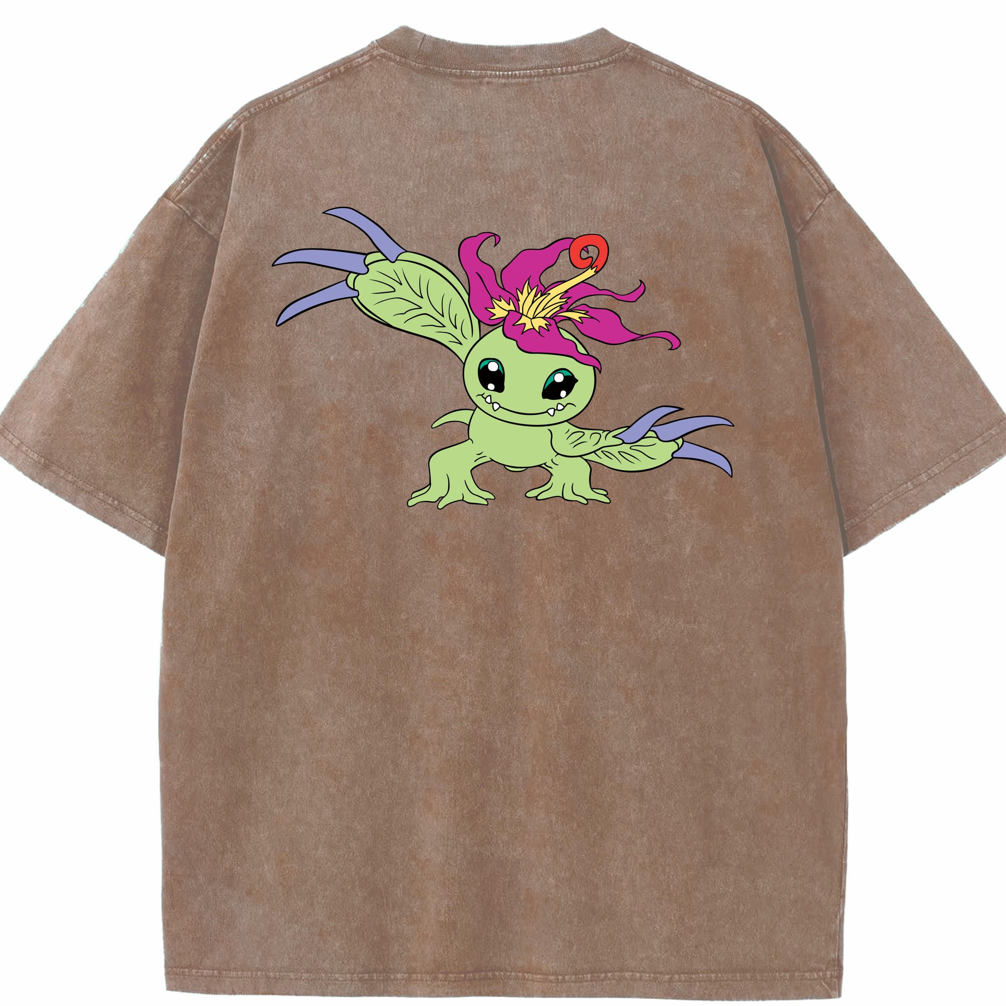 （画像用） Digimon デジタルモンスター/デジモン 綿100% ヴィンテージ風 半袖Tシャツ（背面プリント）