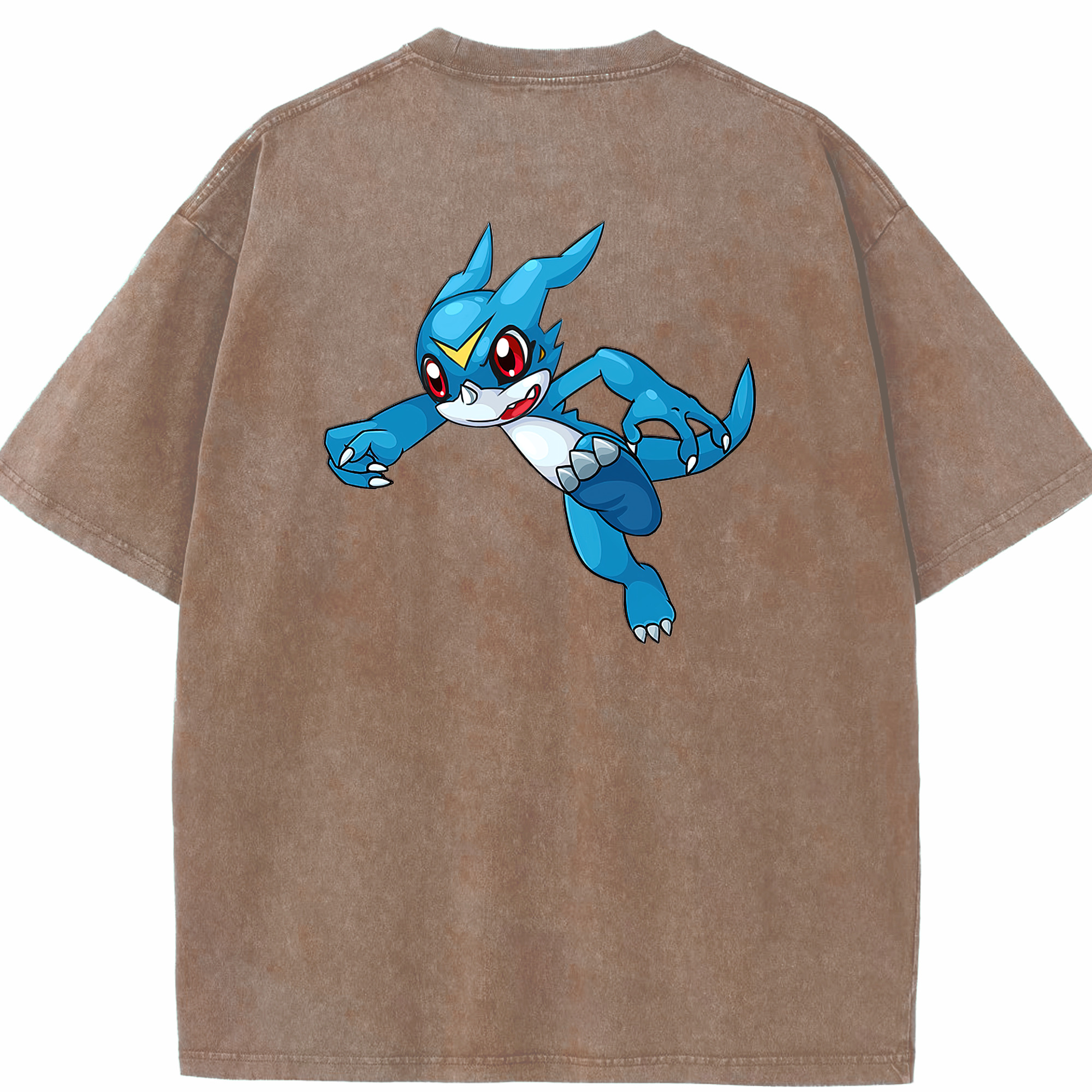 （画像用） Digimon デジタルモンスター/デジモン 綿100% ヴィンテージ風 半袖Tシャツ（背面プリント）