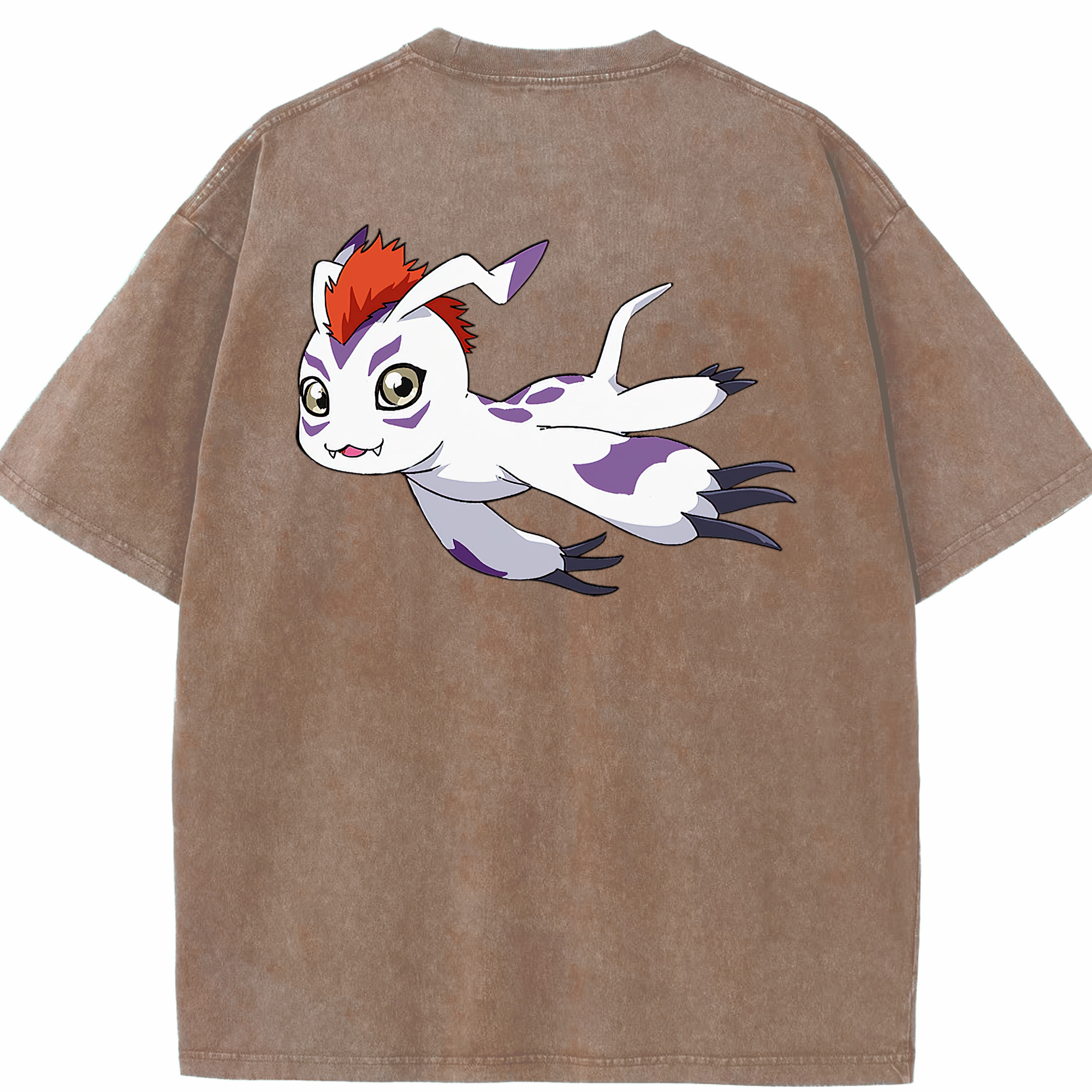 （画像用） Digimon デジタルモンスター/デジモン 綿100% ヴィンテージ風 半袖Tシャツ（背面プリント）