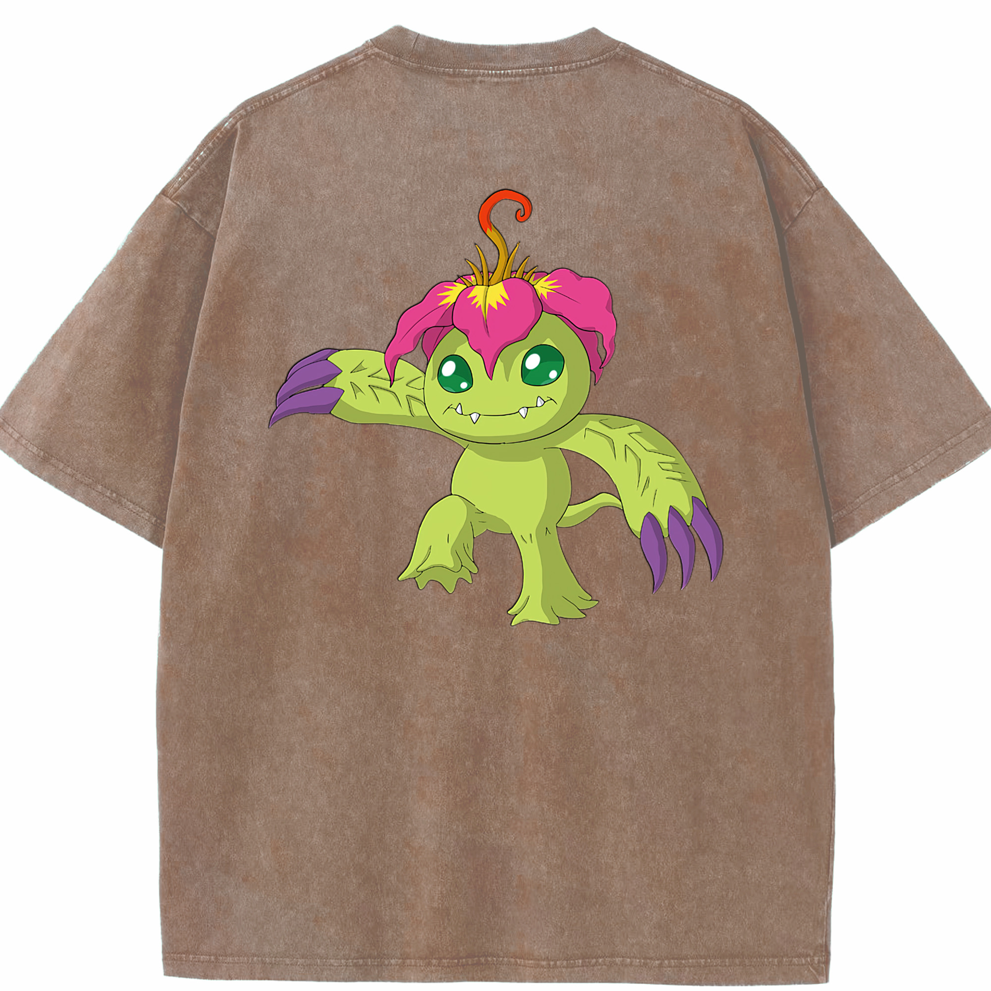 （画像用） Digimon デジタルモンスター/デジモン 綿100% ヴィンテージ風 半袖Tシャツ（背面プリント）