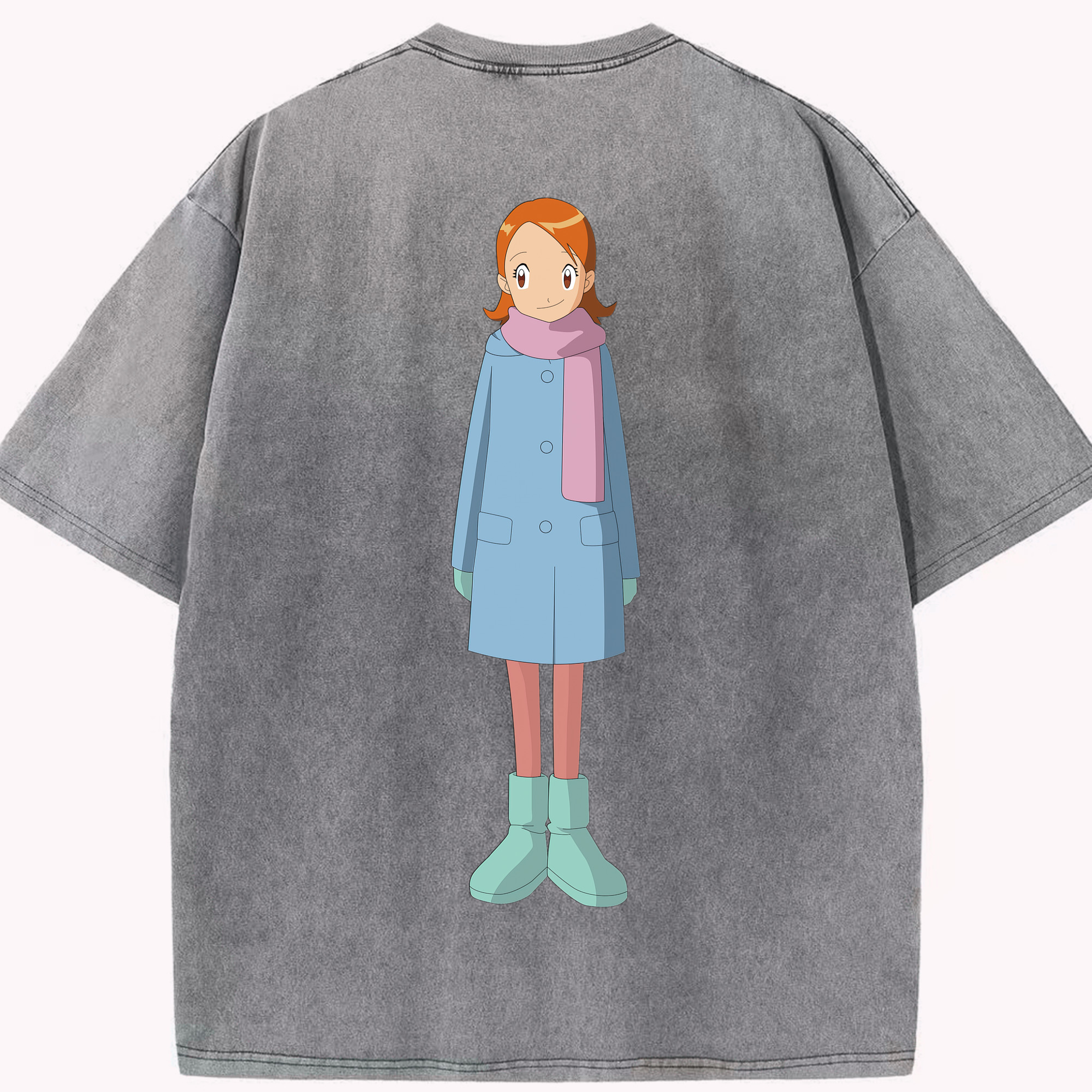 （画像用） Digimon デジタルモンスター/デジモン 綿100% ヴィンテージ風 半袖Tシャツ（背面プリント）