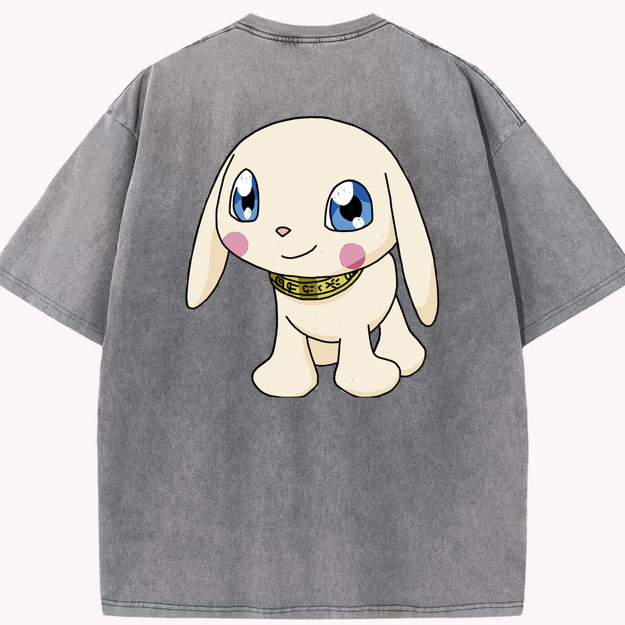 （画像用） Digimon デジタルモンスター/デジモン 綿100% ヴィンテージ風 半袖Tシャツ（背面プリント）