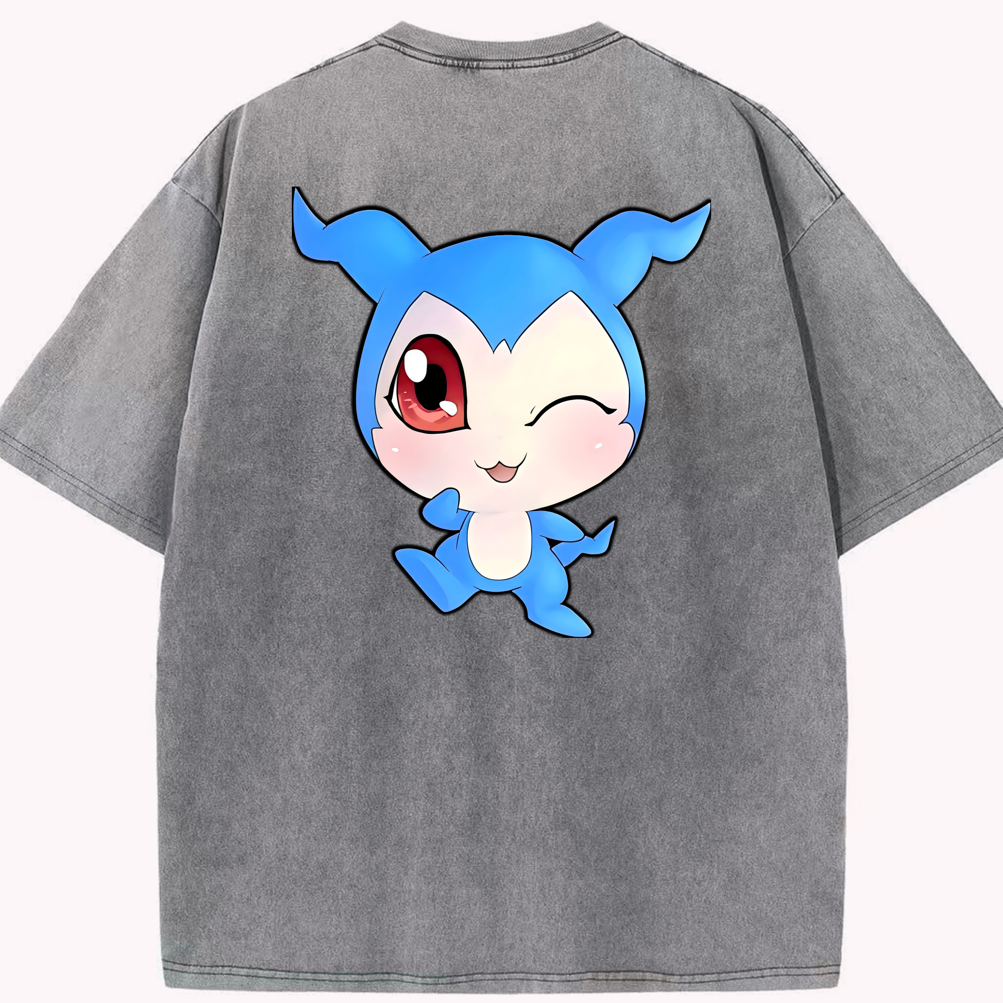 （画像用） Digimon デジタルモンスター/デジモン 綿100% ヴィンテージ風 半袖Tシャツ（背面プリント）