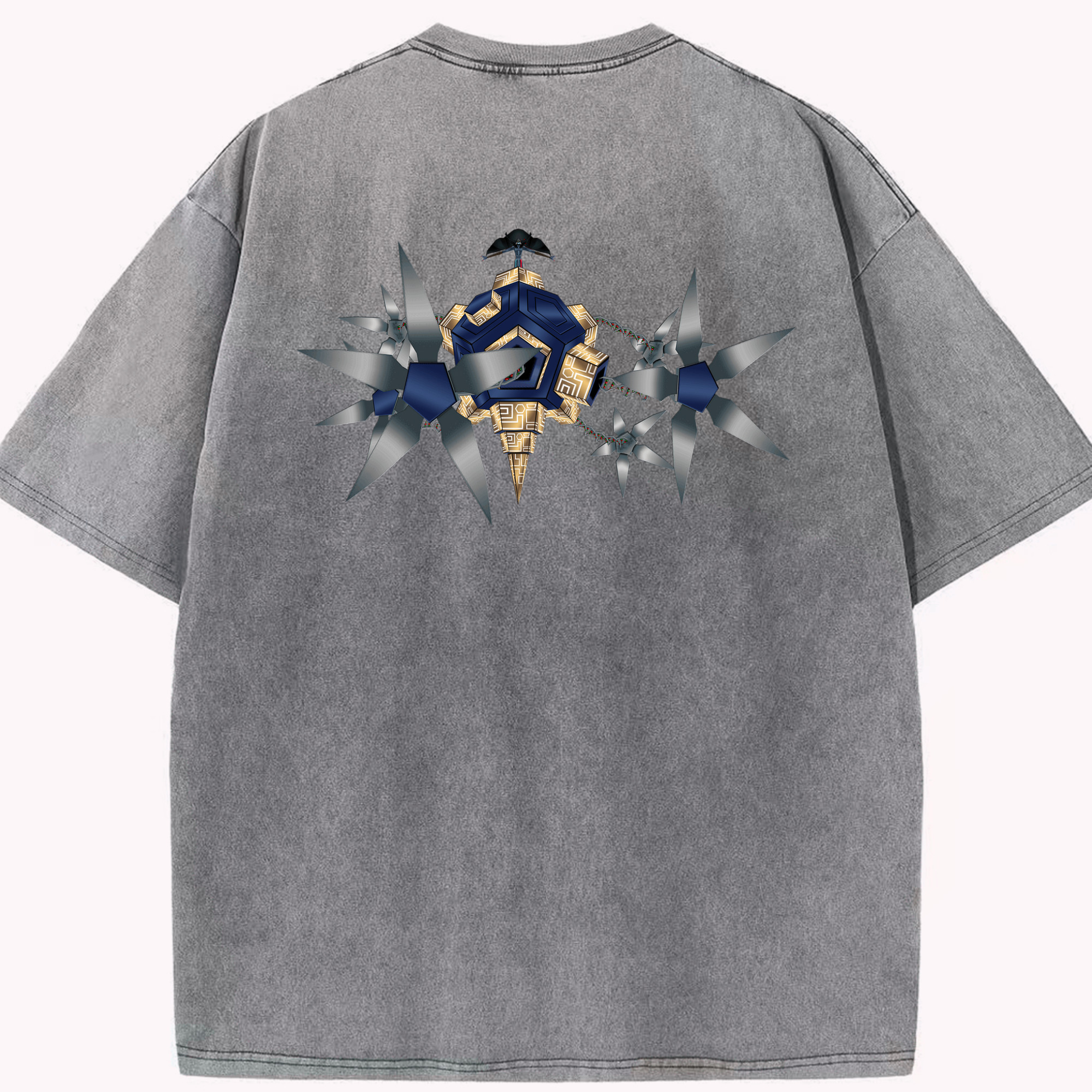 （画像用） Digimon デジタルモンスター/デジモン 綿100% ヴィンテージ風 半袖Tシャツ（背面プリント）