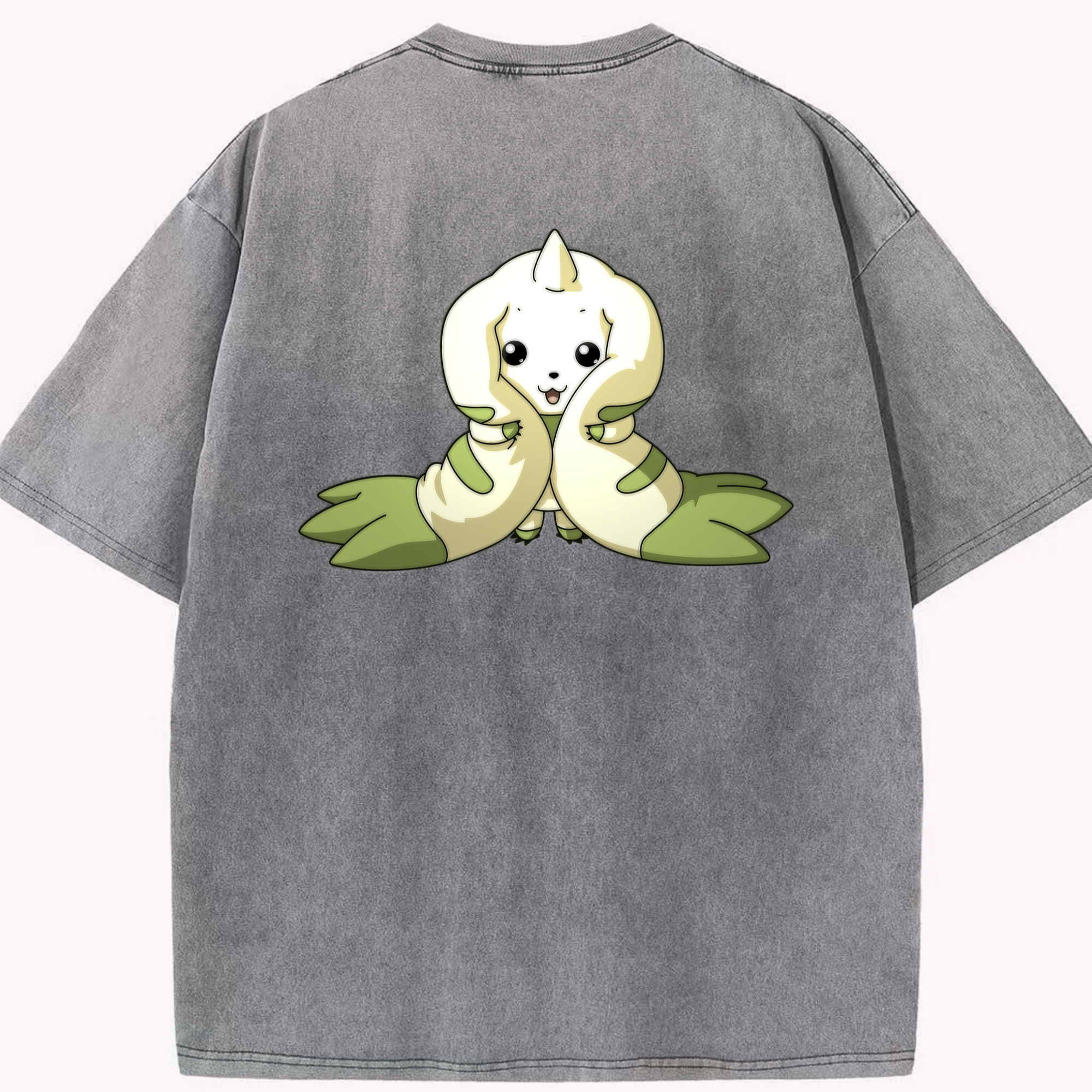 （画像用） Digimon デジタルモンスター/デジモン 綿100% ヴィンテージ風 半袖Tシャツ（背面プリント）