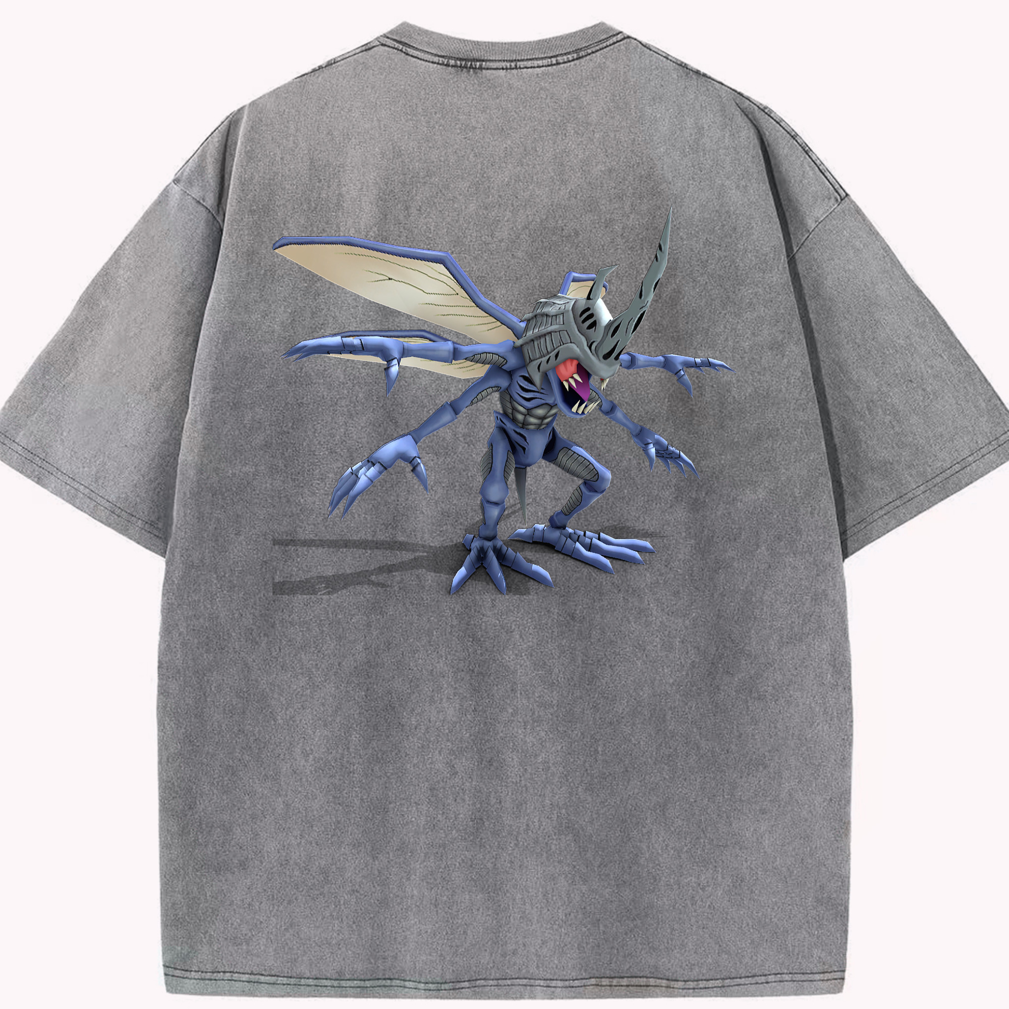 （画像用） Digimon デジタルモンスター/デジモン 綿100% ヴィンテージ風 半袖Tシャツ（背面プリント）