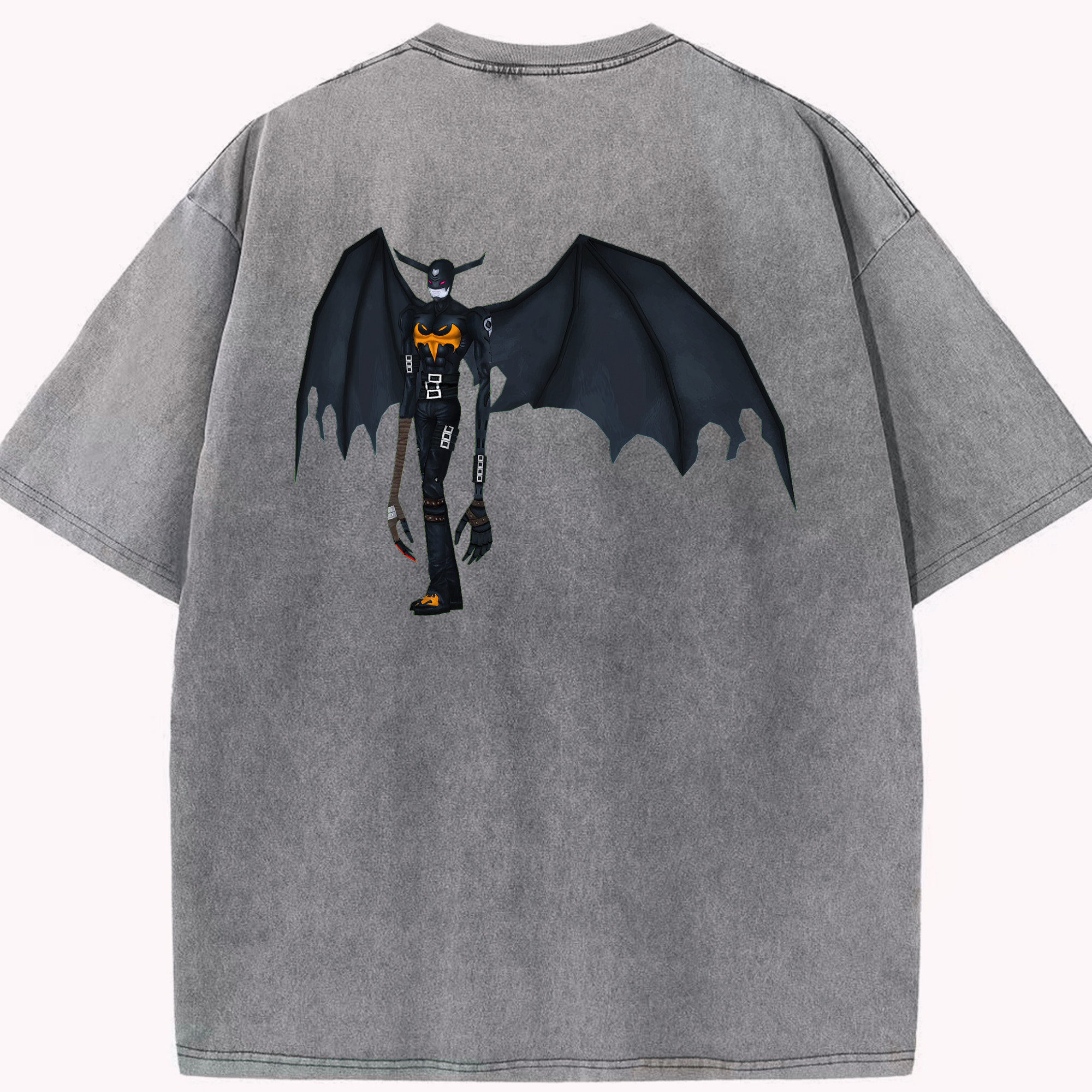 （画像用） Digimon デジタルモンスター/デジモン 綿100% ヴィンテージ風 半袖Tシャツ（背面プリント）