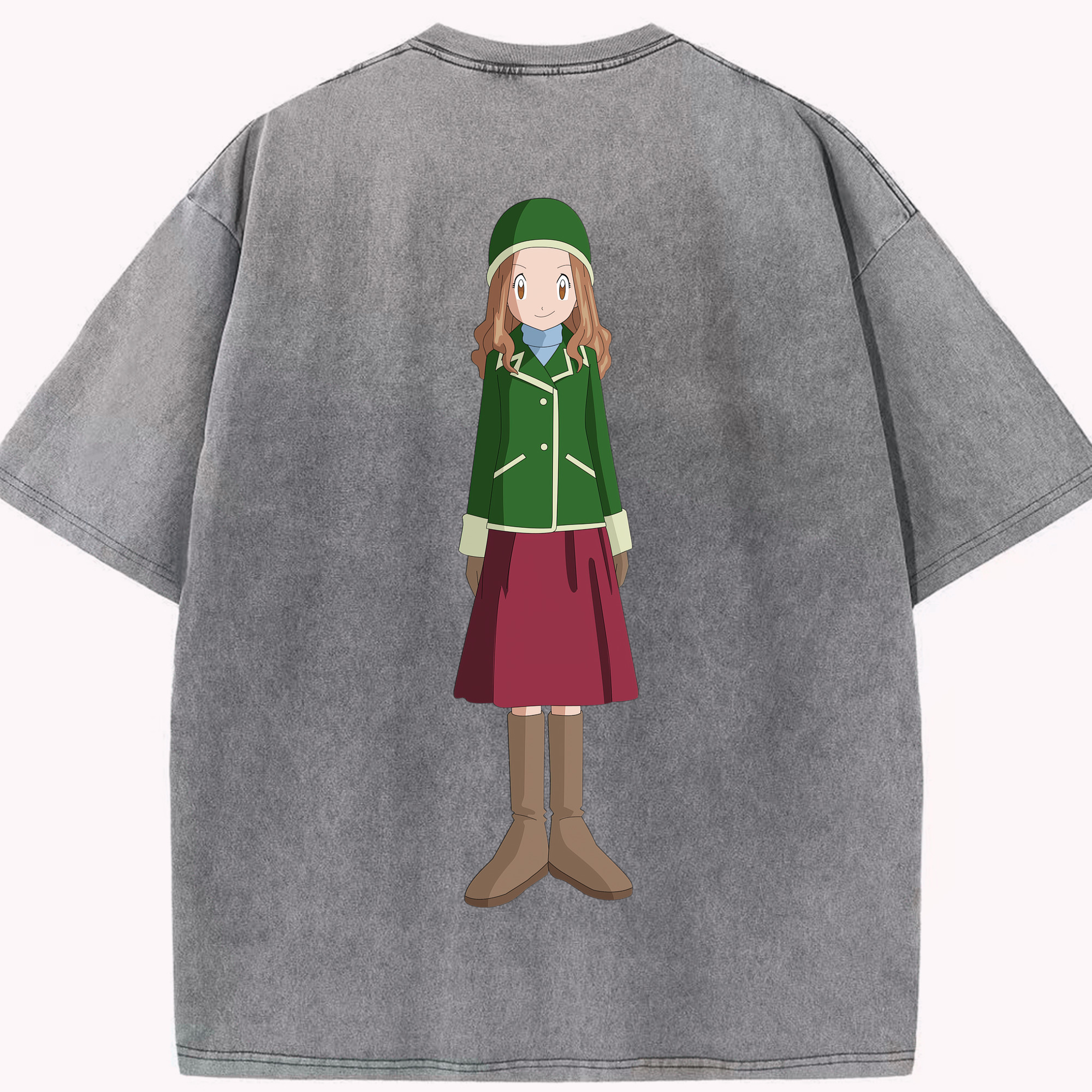 （画像用） Digimon デジタルモンスター/デジモン 綿100% ヴィンテージ風 半袖Tシャツ（背面プリント）