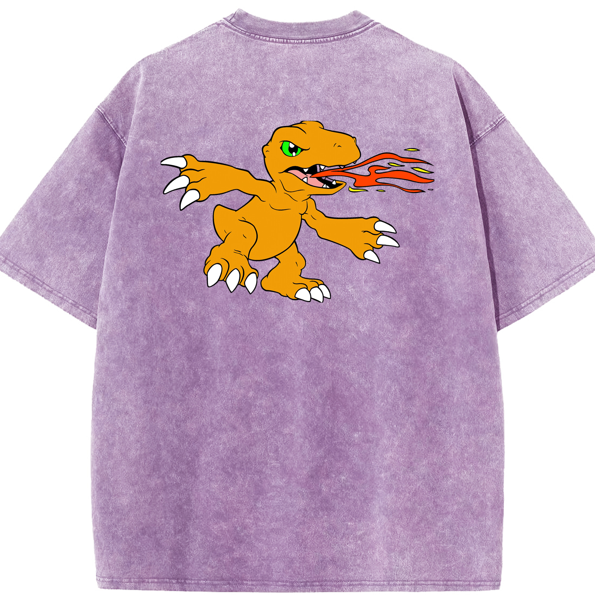 （画像用） Digimon デジタルモンスター/デジモン 綿100% ヴィンテージ風 半袖Tシャツ（背面プリント）