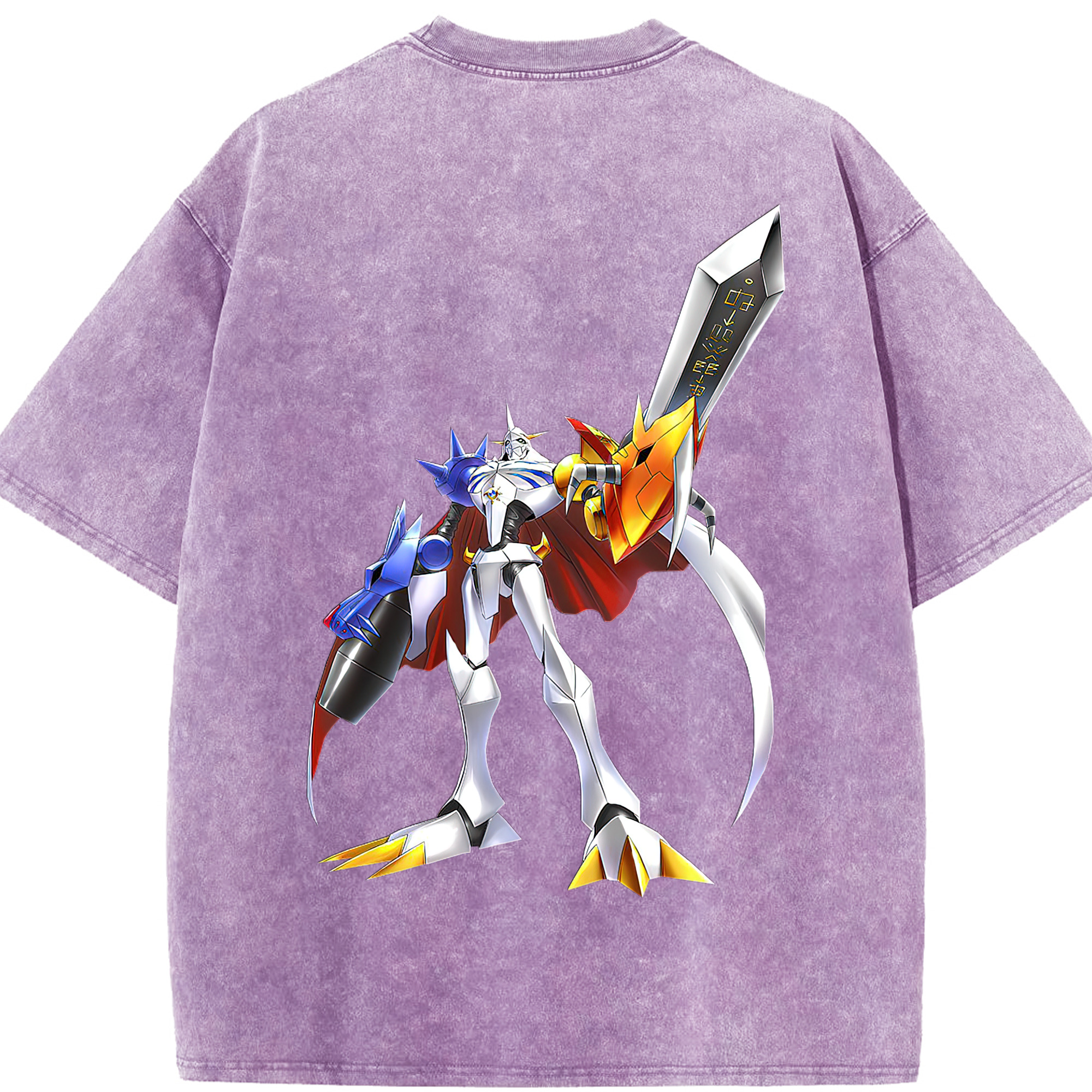 （画像用） Digimon デジタルモンスター/デジモン 綿100% ヴィンテージ風 半袖Tシャツ（背面プリント）