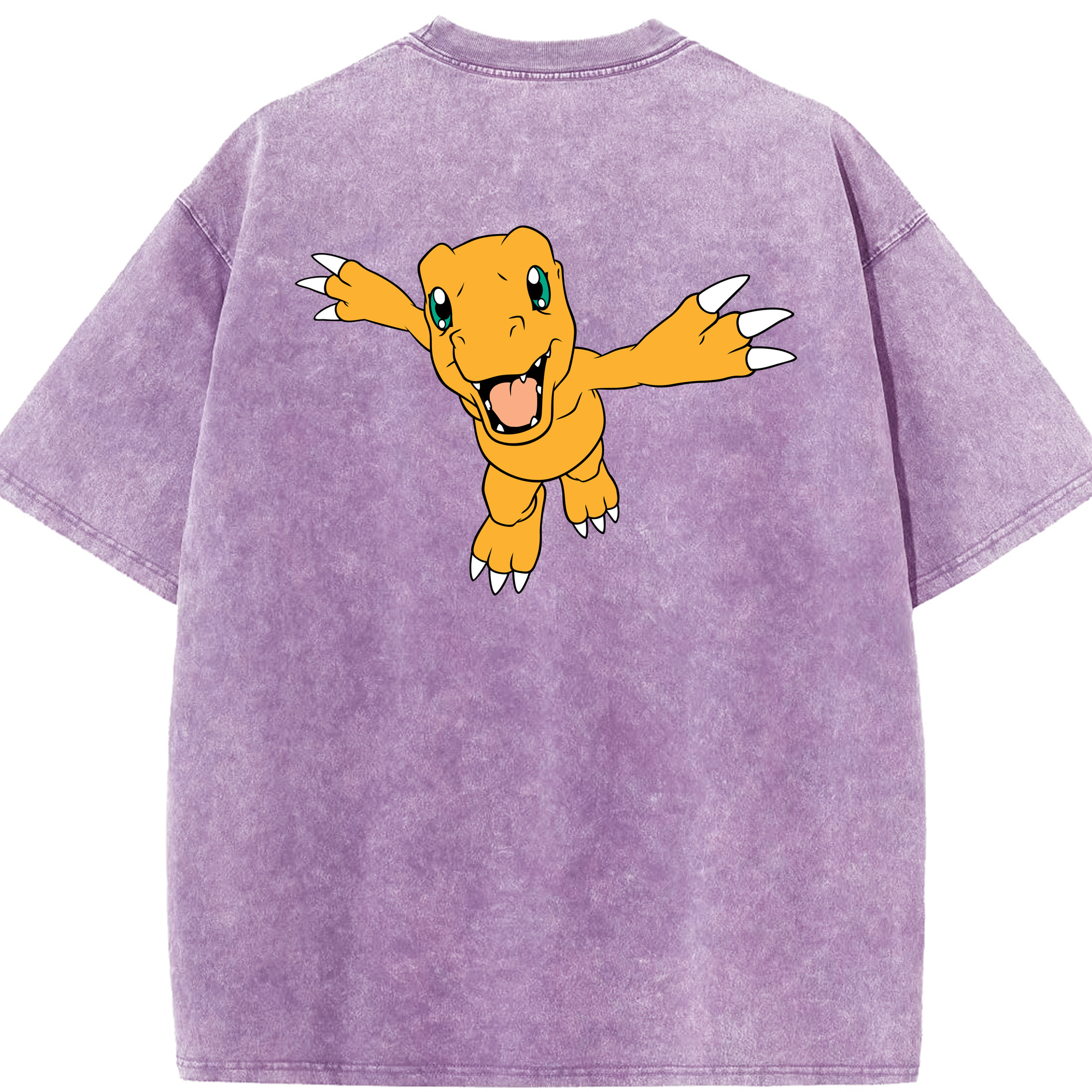 （画像用） Digimon デジタルモンスター/デジモン 綿100% ヴィンテージ風 半袖Tシャツ（背面プリント）