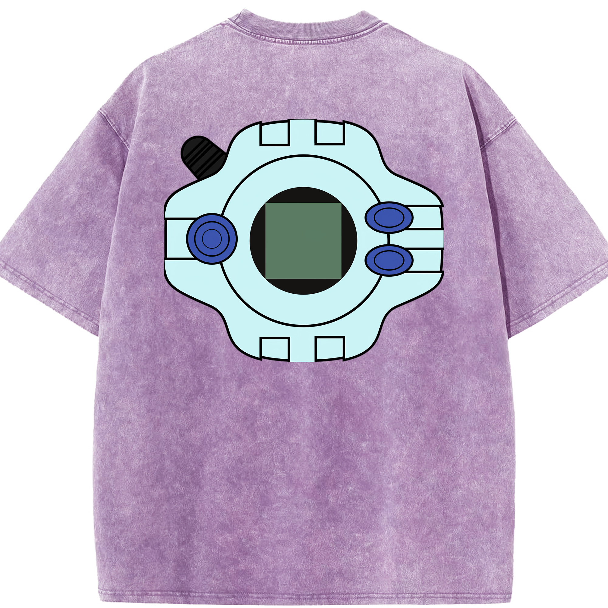 （画像用） Digimon デジタルモンスター/デジモン 綿100% ヴィンテージ風 半袖Tシャツ（背面プリント）