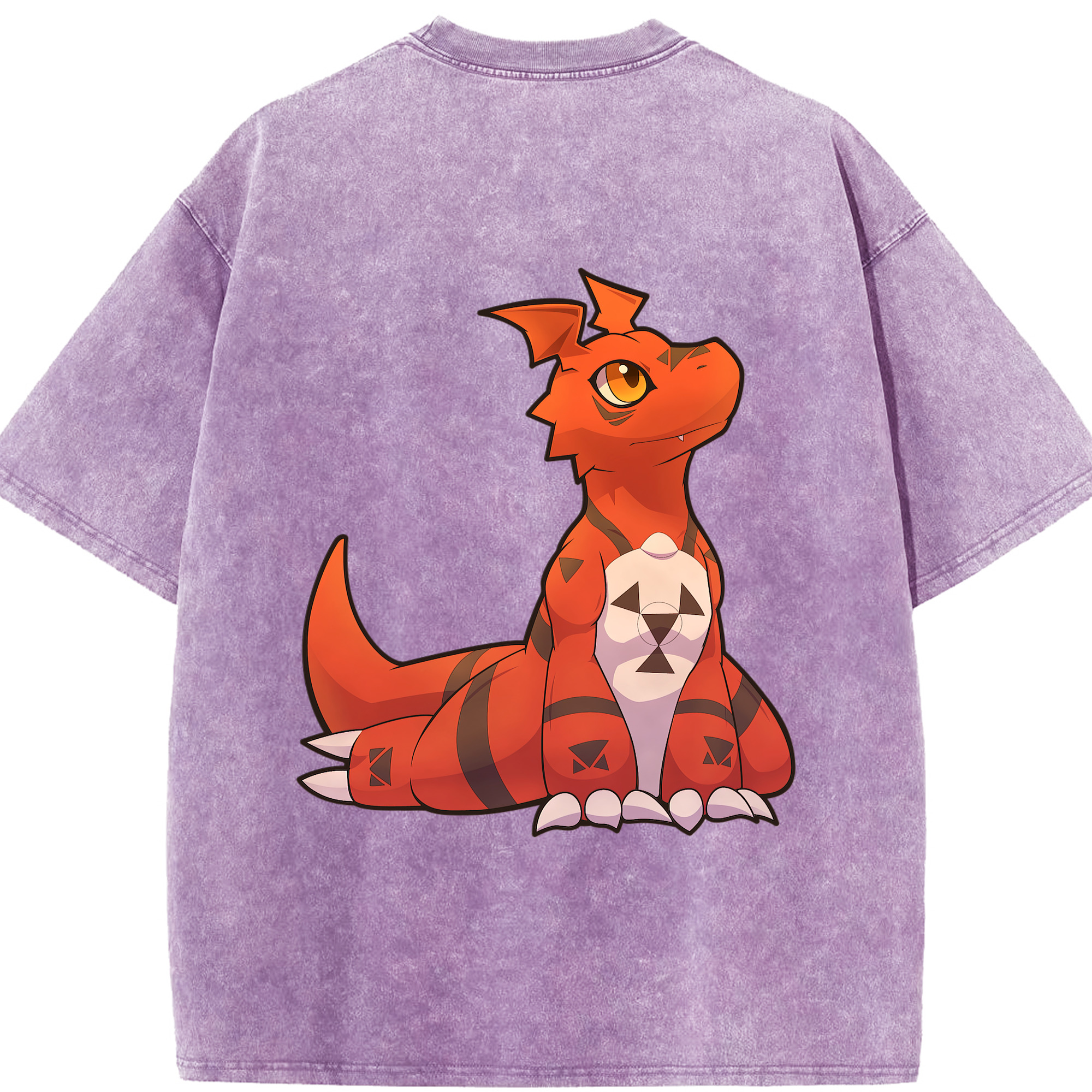 （画像用） Digimon デジタルモンスター/デジモン 綿100% ヴィンテージ風 半袖Tシャツ（背面プリント）