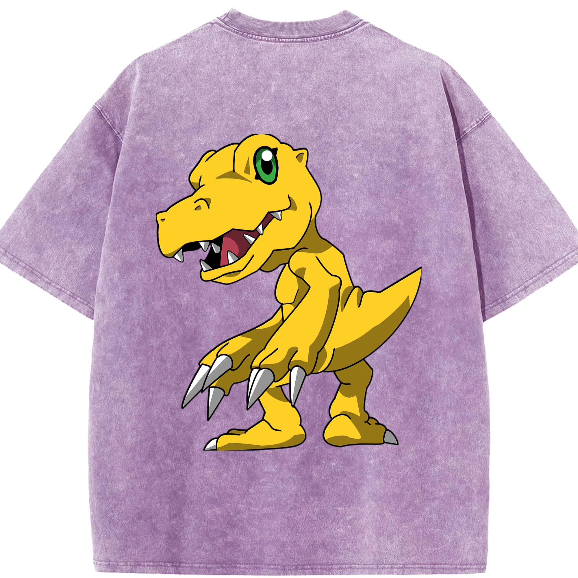 （画像用） Digimon デジタルモンスター/デジモン 綿100% ヴィンテージ風 半袖Tシャツ（背面プリント）