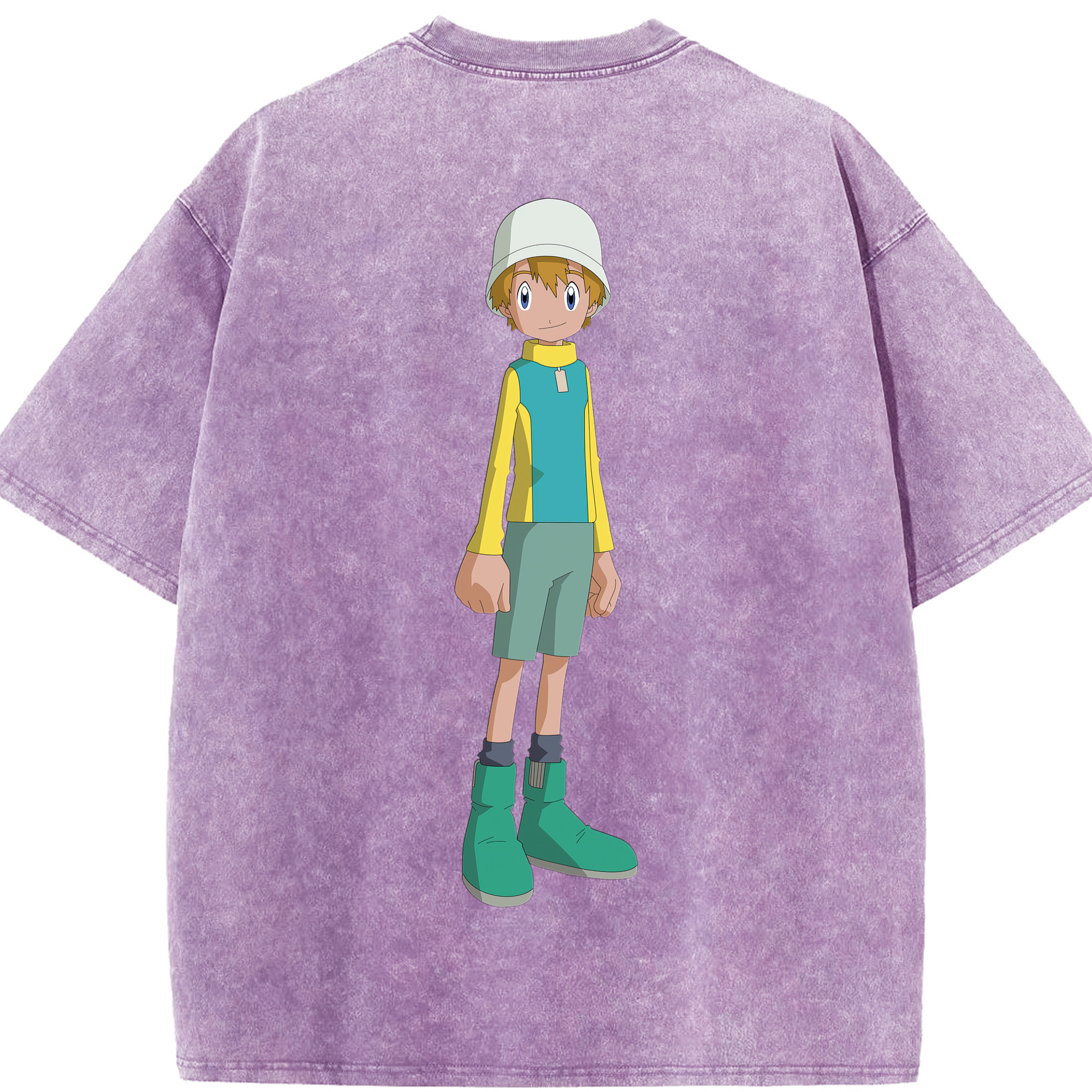 （画像用） Digimon デジタルモンスター/デジモン 綿100% ヴィンテージ風 半袖Tシャツ（背面プリント）