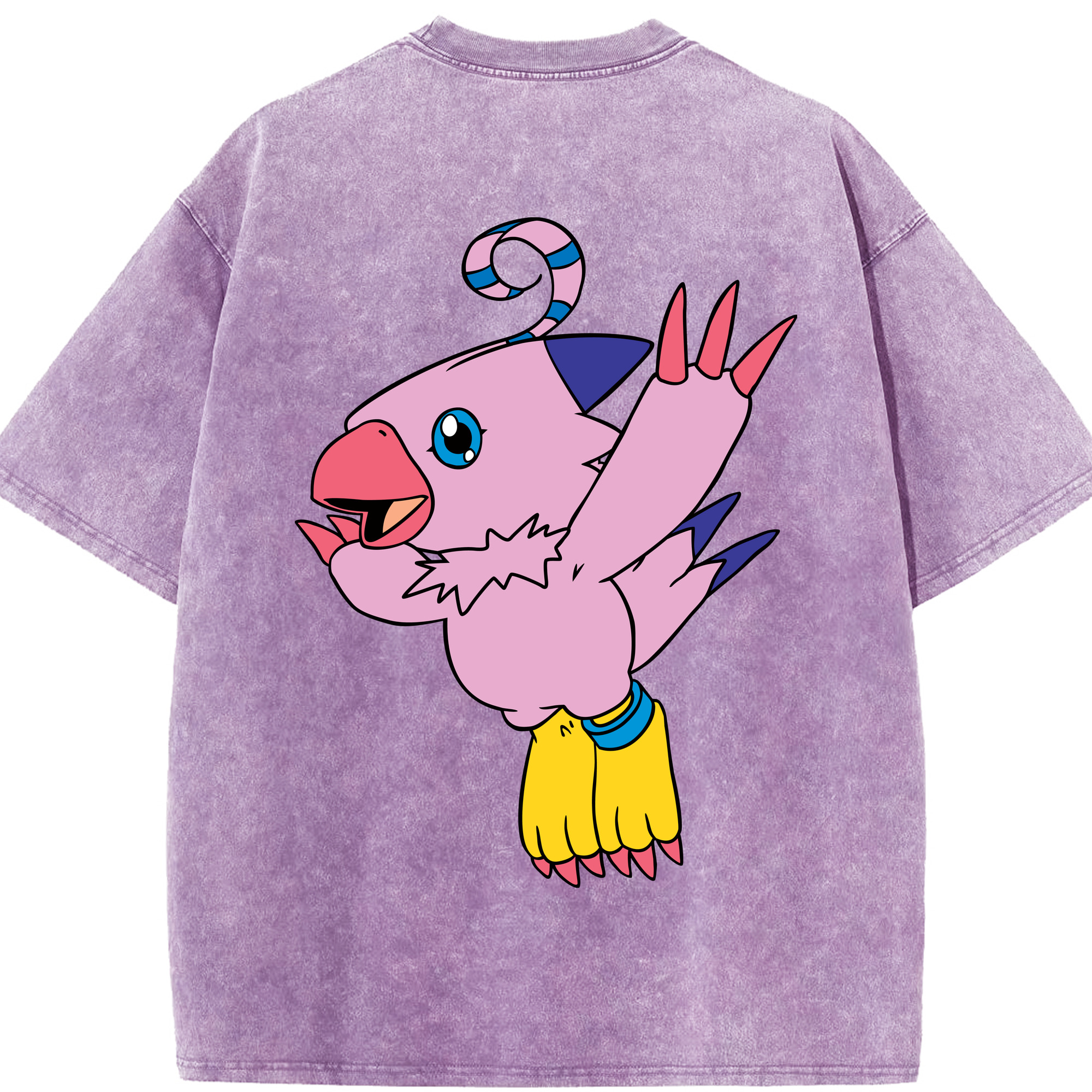 （画像用） Digimon デジタルモンスター/デジモン 綿100% ヴィンテージ風 半袖Tシャツ（背面プリント）