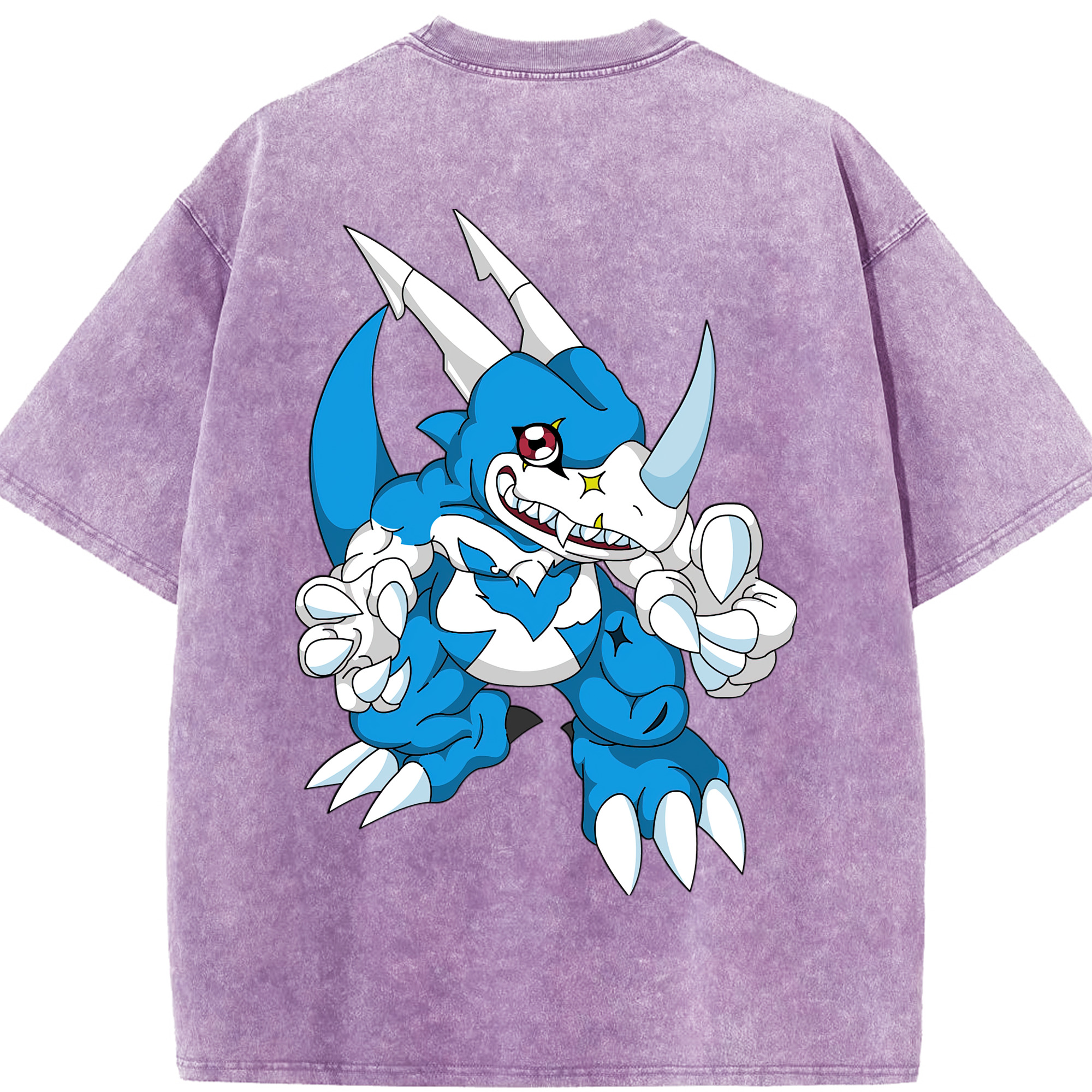 （画像用） Digimon デジタルモンスター/デジモン 綿100% ヴィンテージ風 半袖Tシャツ（背面プリント）
