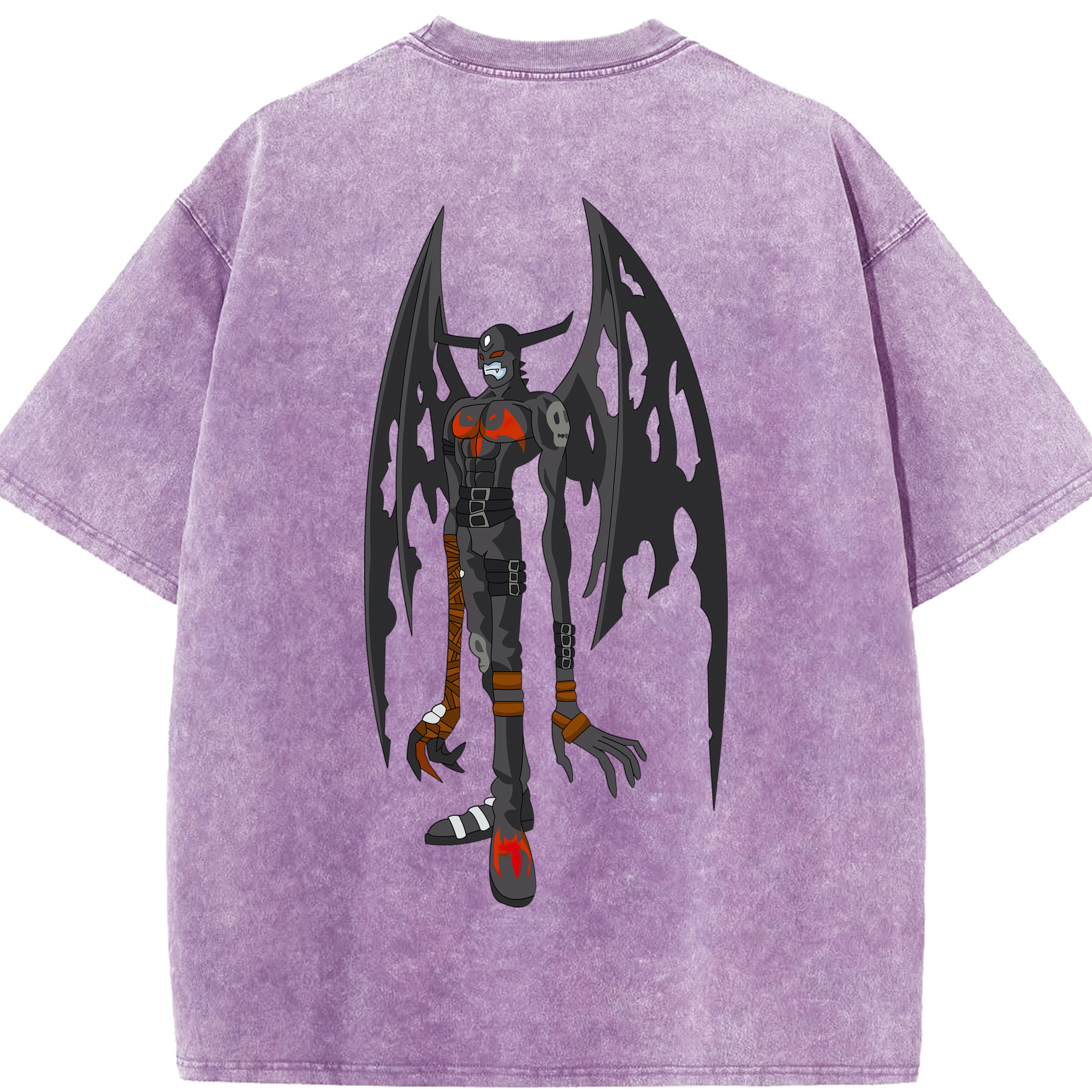 （画像用） Digimon デジタルモンスター/デジモン 綿100% ヴィンテージ風 半袖Tシャツ（背面プリント）