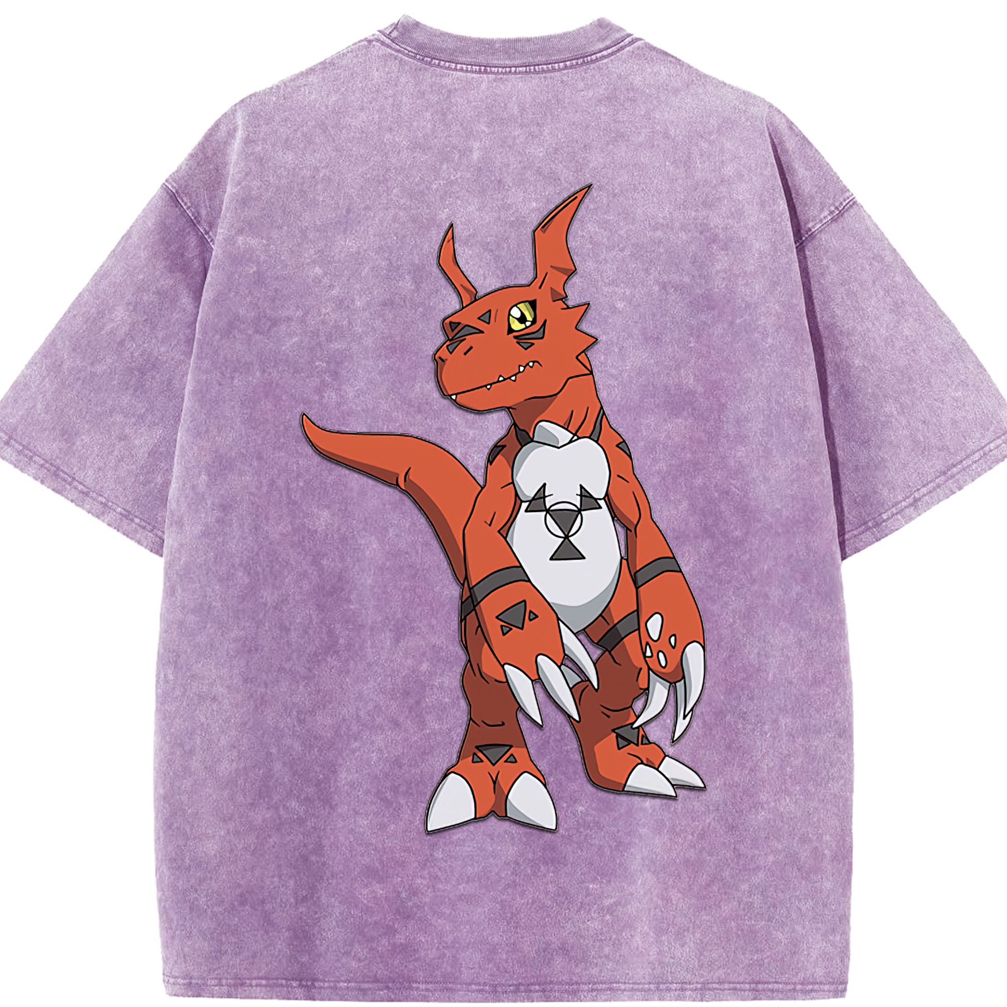 （画像用） Digimon デジタルモンスター/デジモン 綿100% ヴィンテージ風 半袖Tシャツ（背面プリント）