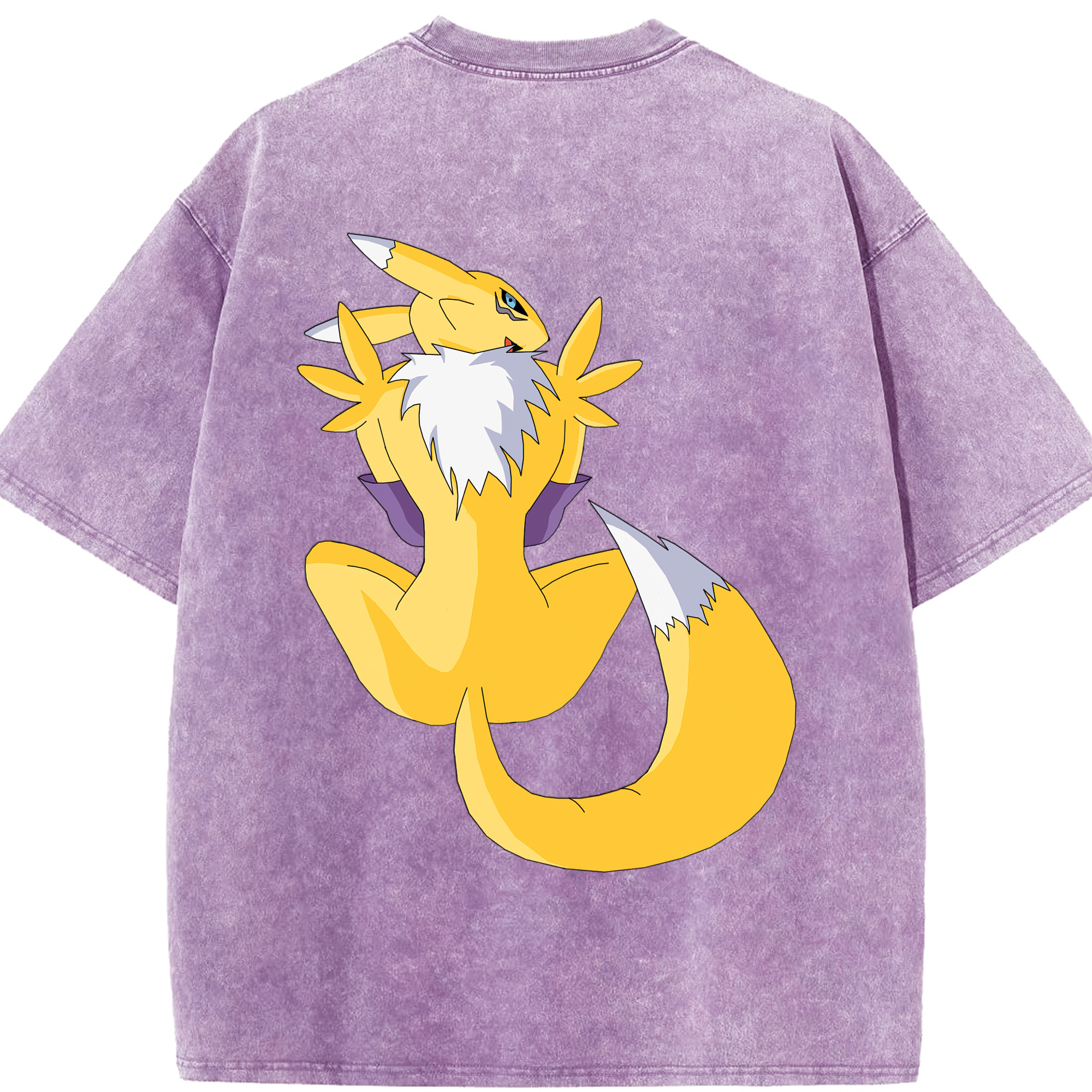（画像用） Digimon デジタルモンスター/デジモン 綿100% ヴィンテージ風 半袖Tシャツ（背面プリント）