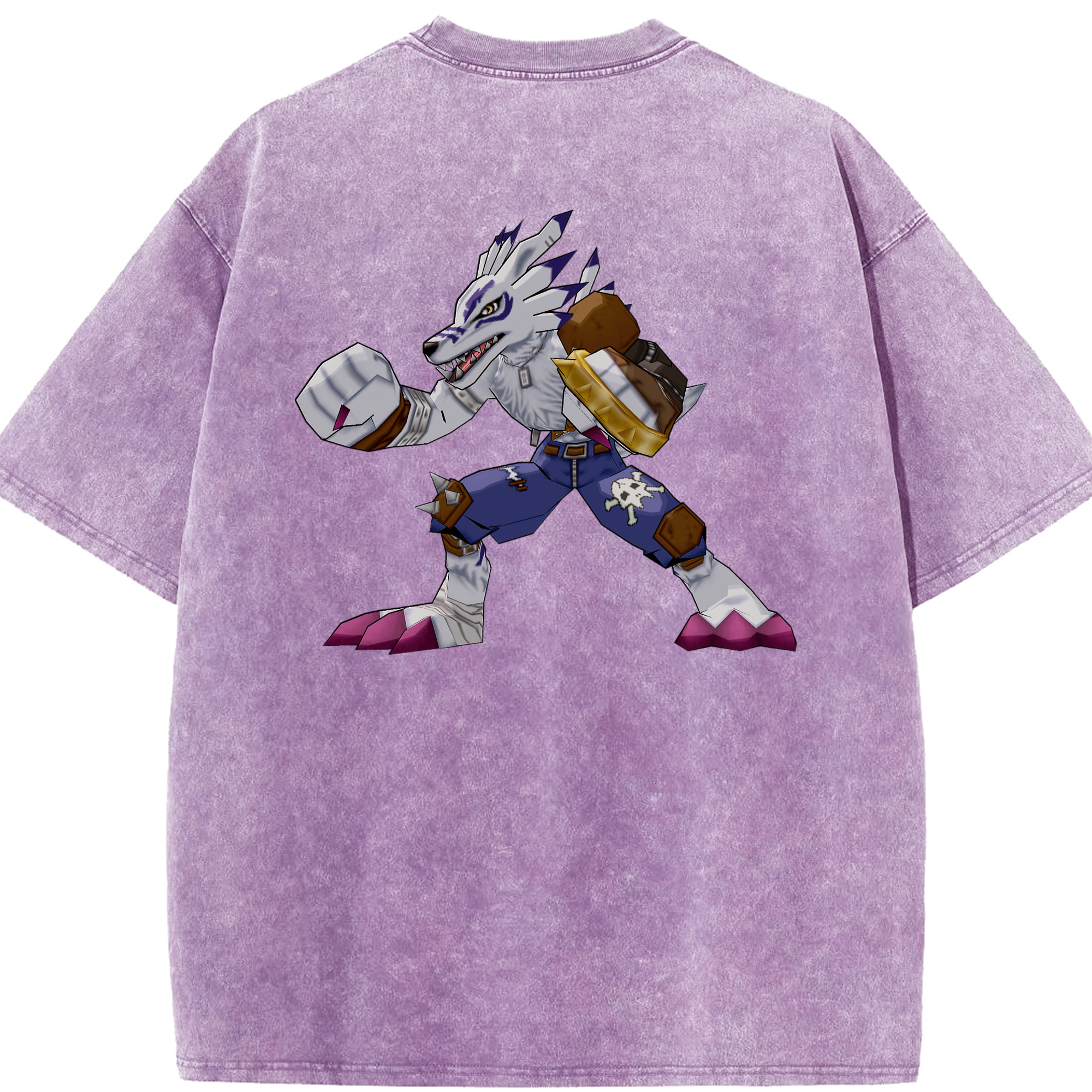 （画像用） Digimon デジタルモンスター/デジモン 綿100% ヴィンテージ風 半袖Tシャツ（背面プリント）