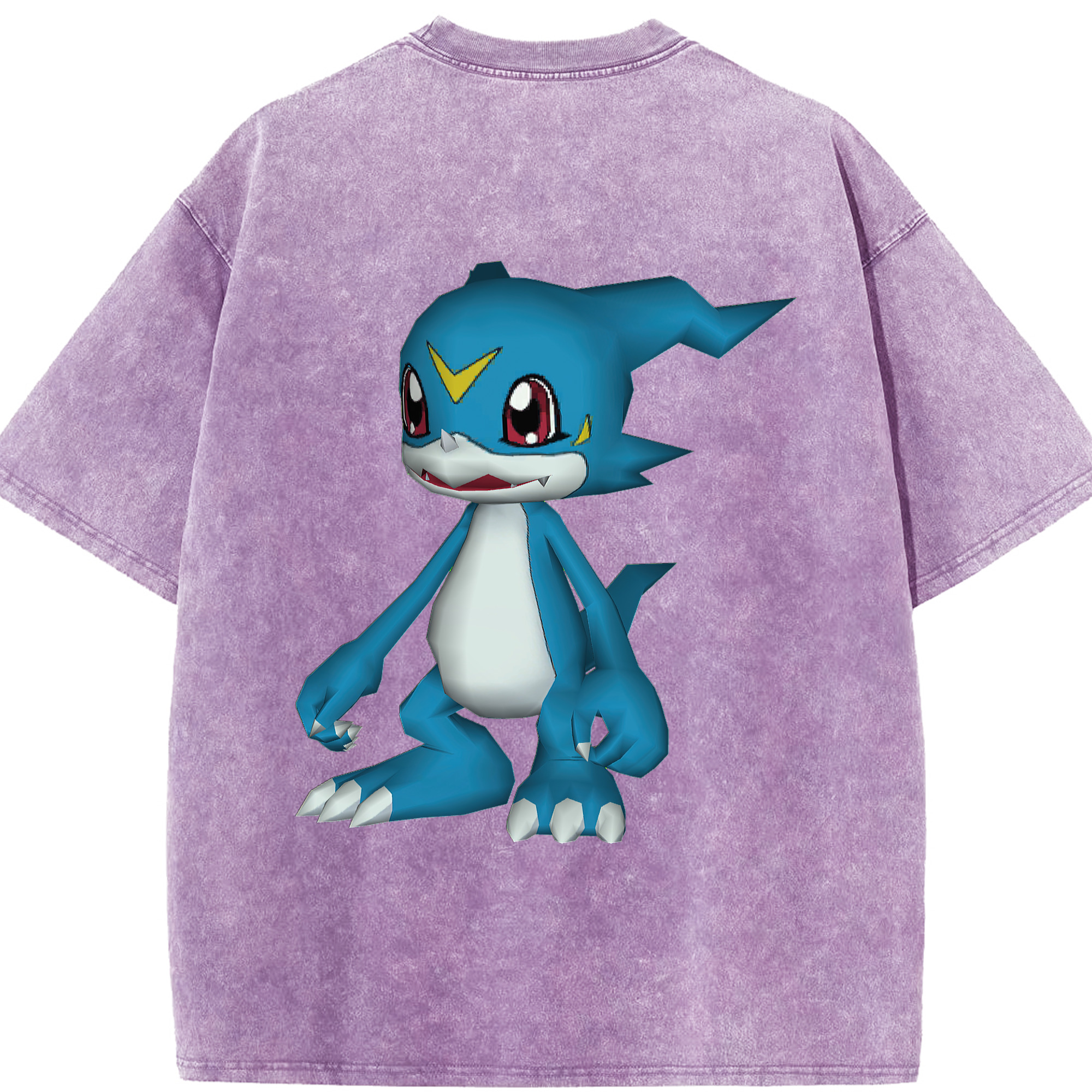 （画像用） Digimon デジタルモンスター/デジモン 綿100% ヴィンテージ風 半袖Tシャツ（背面プリント）